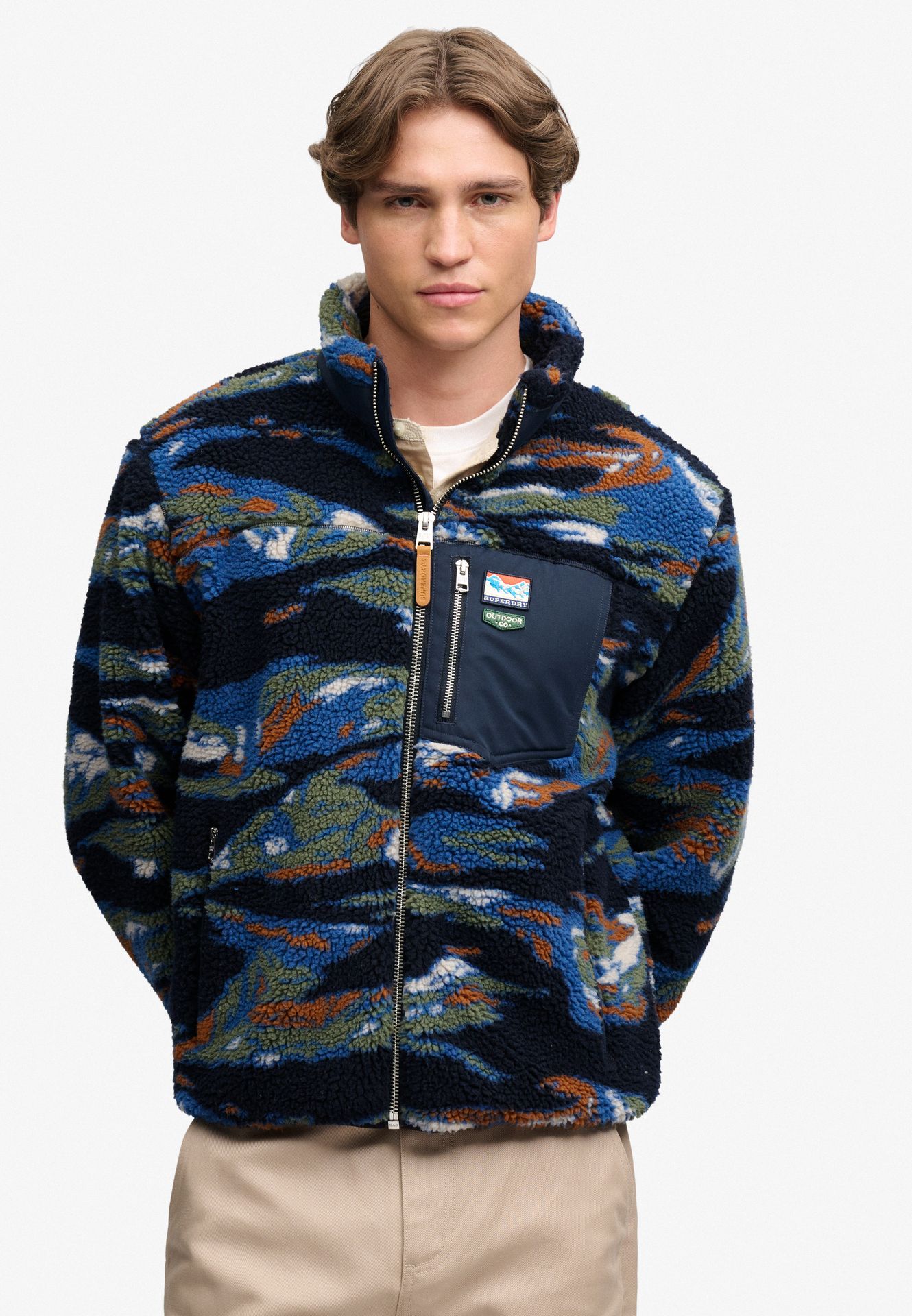 Superdry Terrain Fleece Zip Through m9f Navy Terrain 2900168847074
