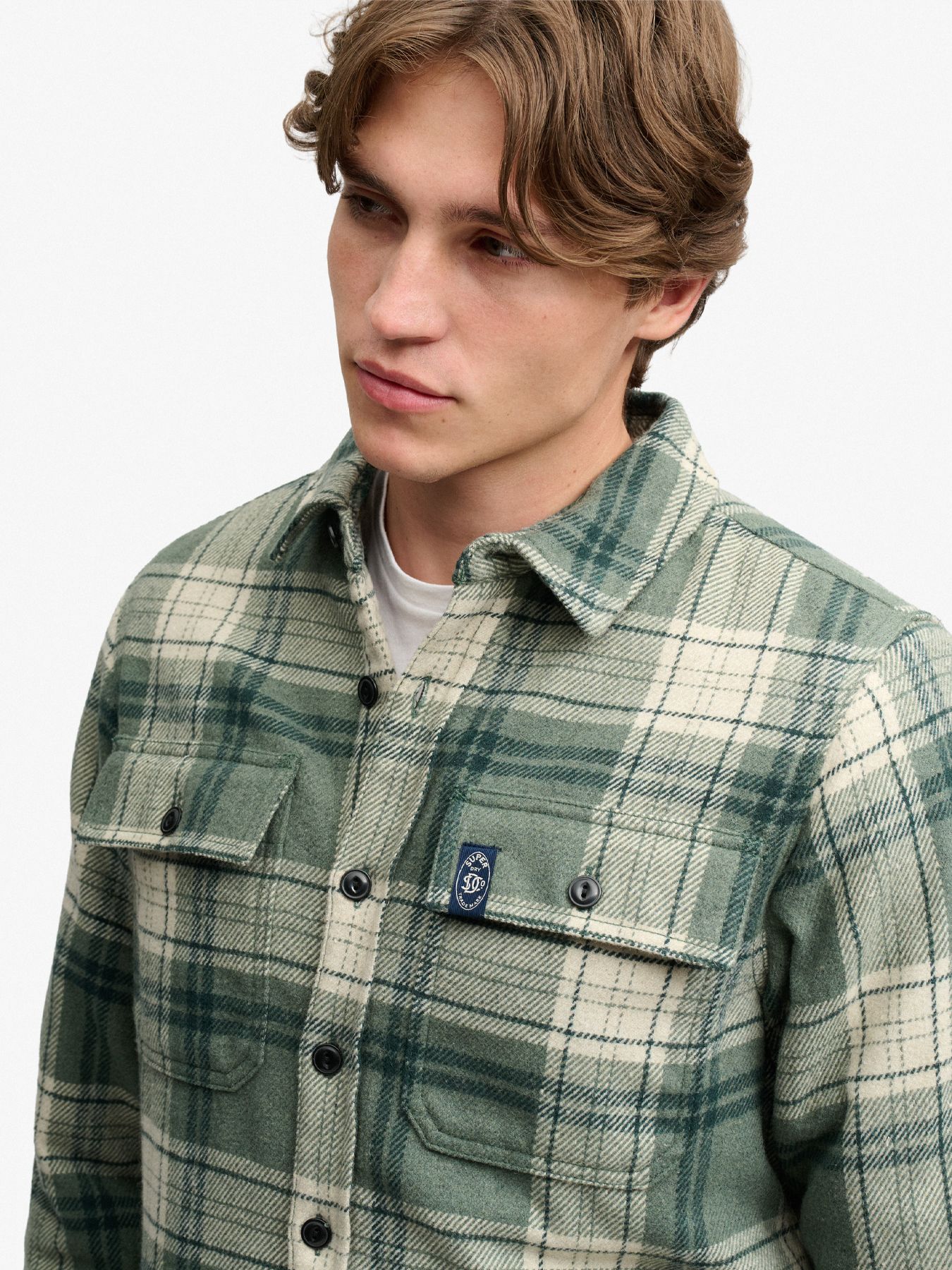Superdry Borg Lined Miller Overshirt gyc GREY/CHOC 2900168849061
