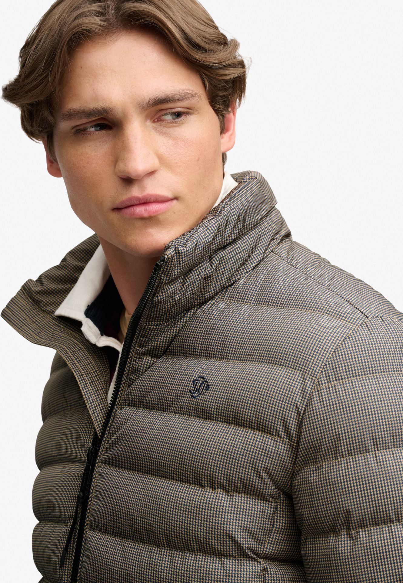 Superdry Fuji Estate Padded Jacket m7q Brown Heritage Check 2900168853075