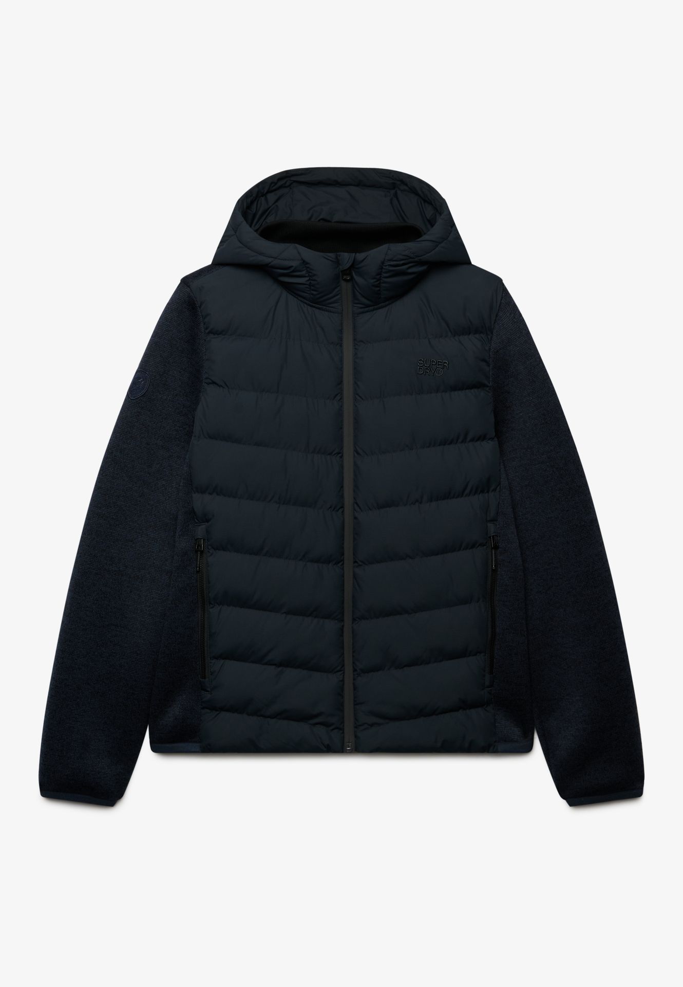 Superdry Hooded Storm Knit Hybrid Jacket 98t ECLIPSE NAVY 2900168854065
