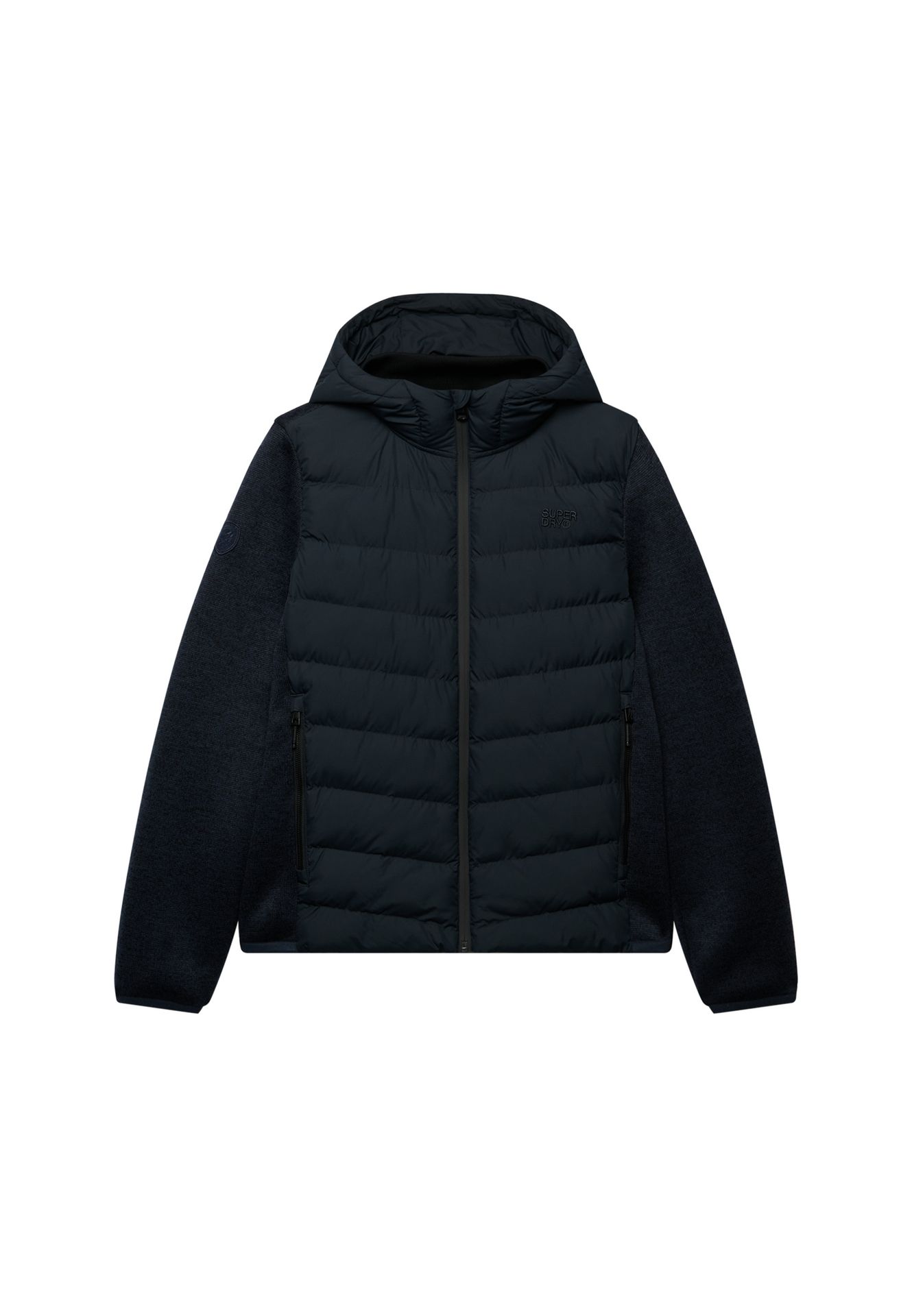 Superdry Hooded Storm Knit Hybrid Jacket 98t ECLIPSE NAVY 2900168854065
