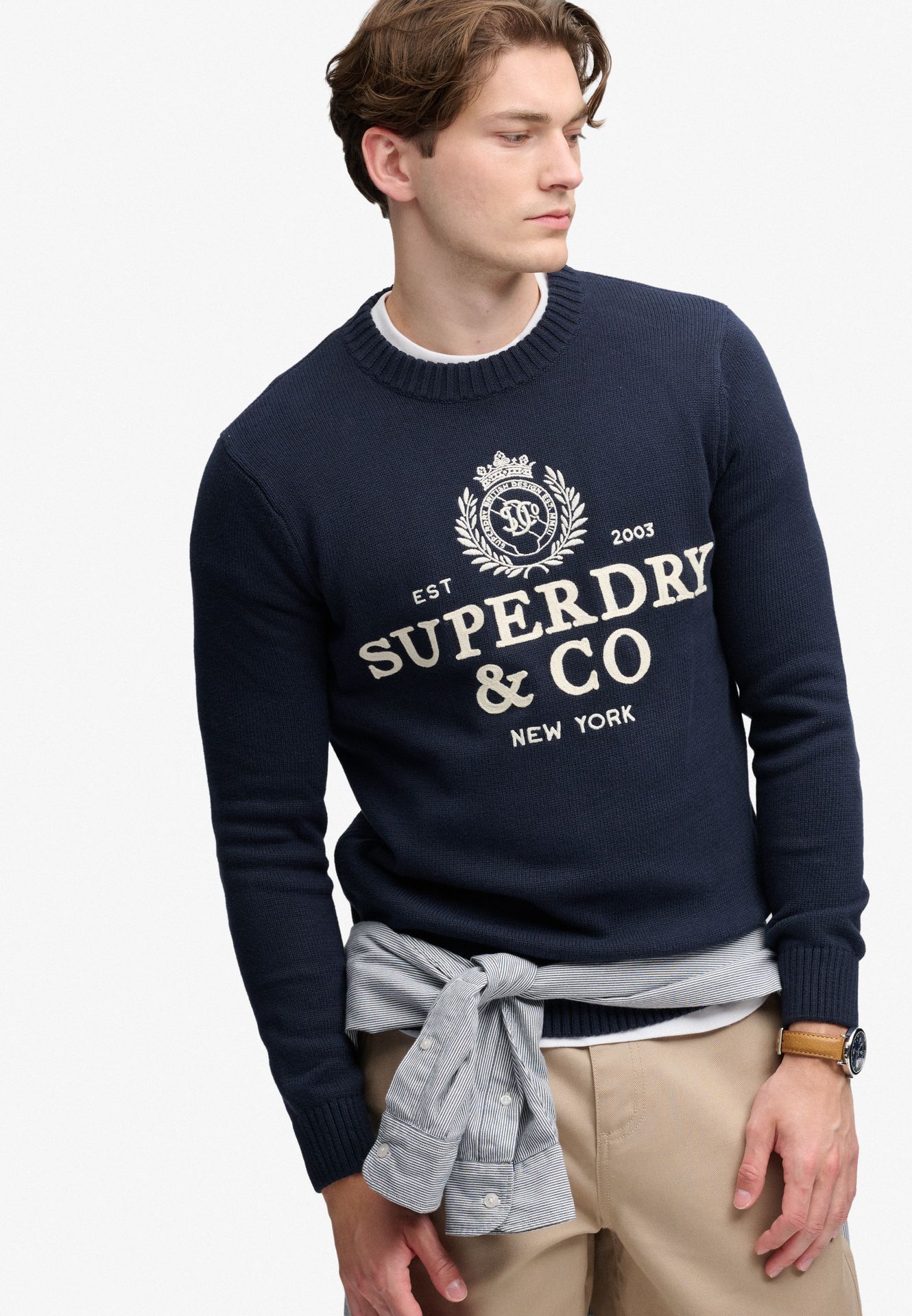 Superdry Applique Graphic Jumper qng Eclipse Navy/Off White 2900168862046
