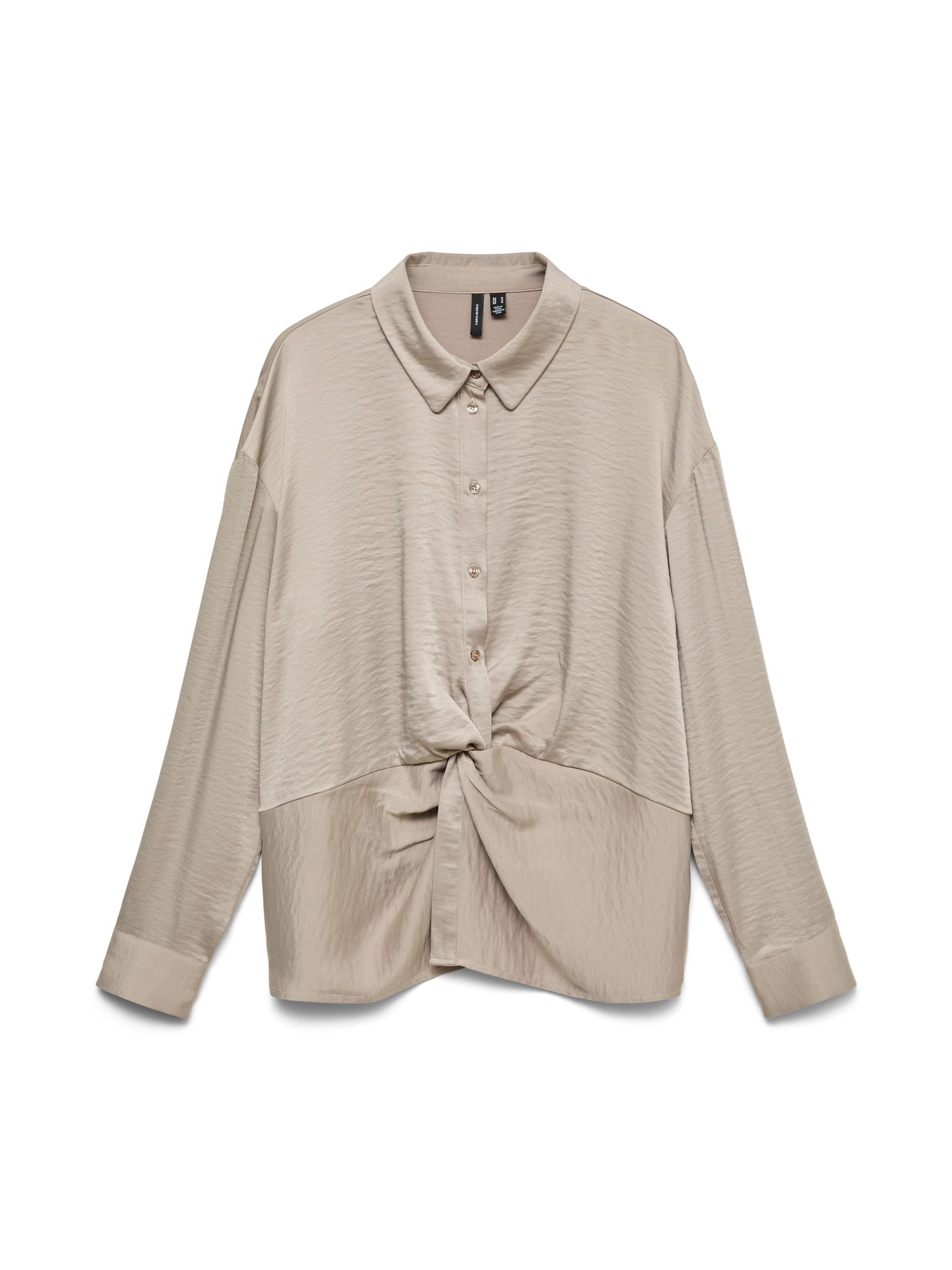 Vero Moda VMAMAYA L/S KNOT DETAIL SHIRT WVN Moon Rock 00119656-EKA26011400002337