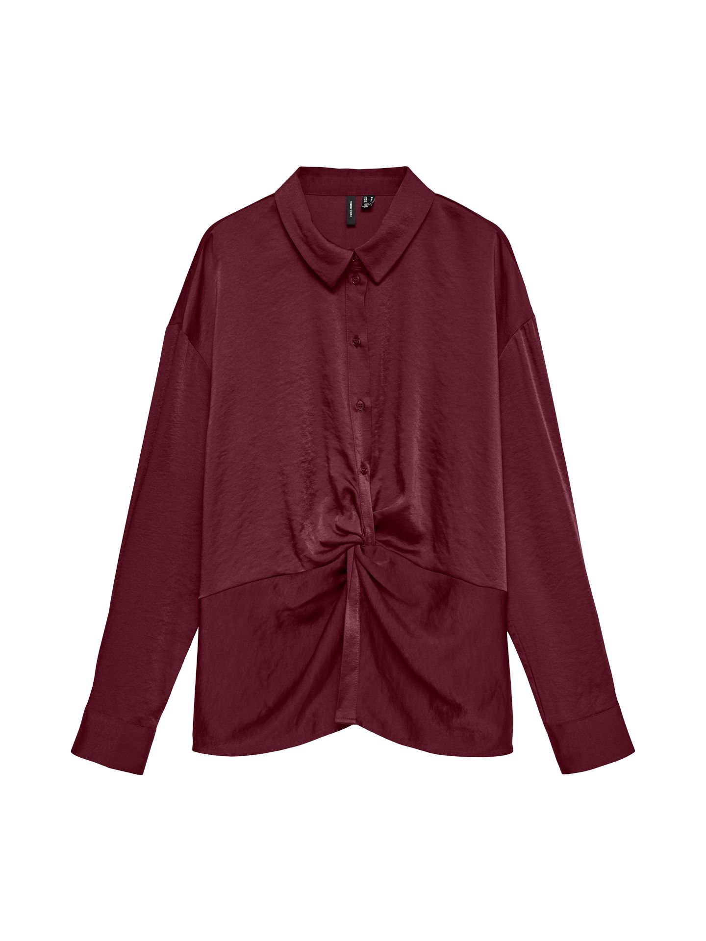 Vero Moda VMAMAYA L/S KNOT DETAIL SHIRT WVN Windsor Wine 00119656-EKA26011400003638