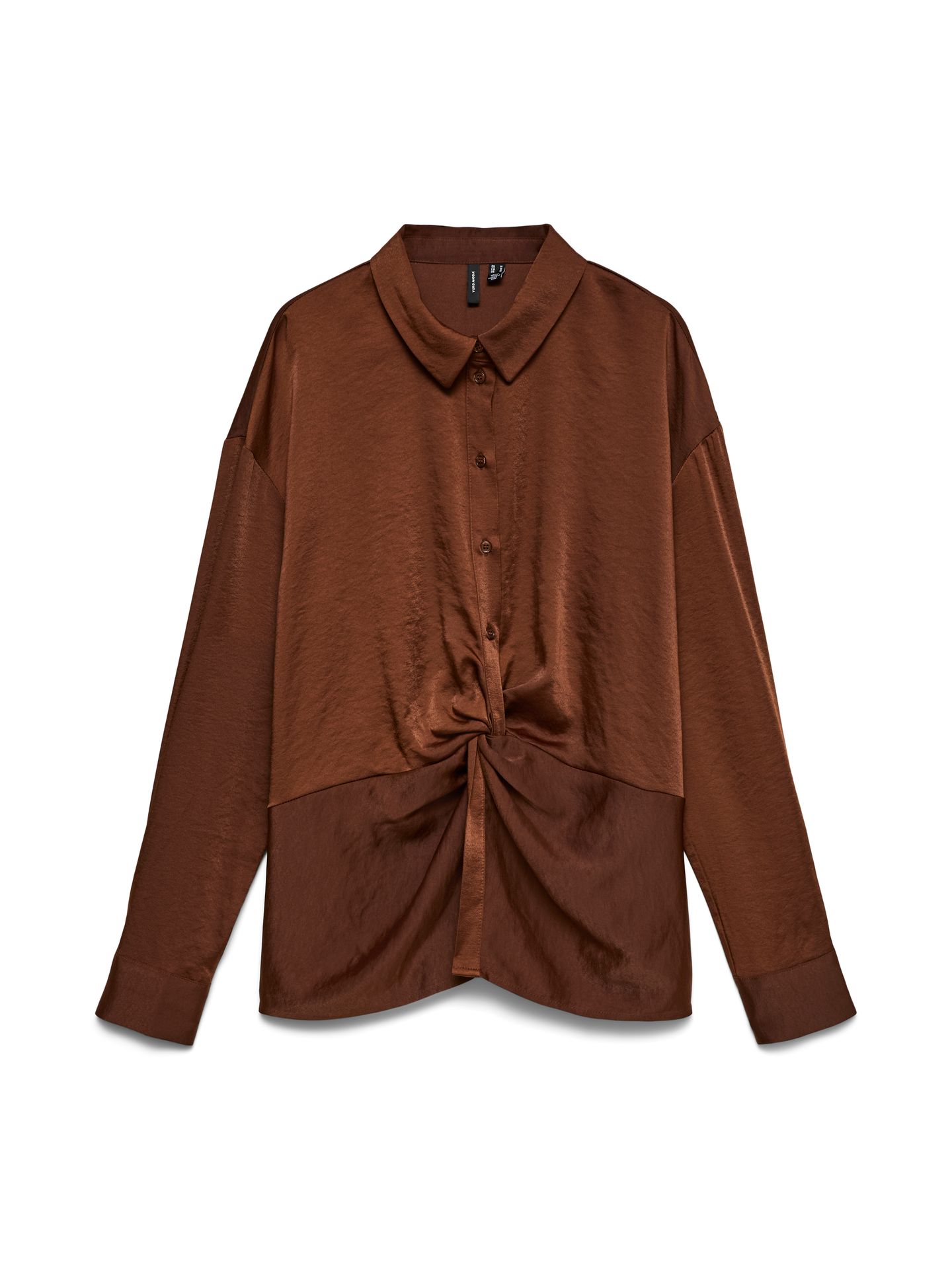 Vero Moda VMAMAYA L/S KNOT DETAIL SHIRT WVN Potting Soil 00119656-EKA26011400003703