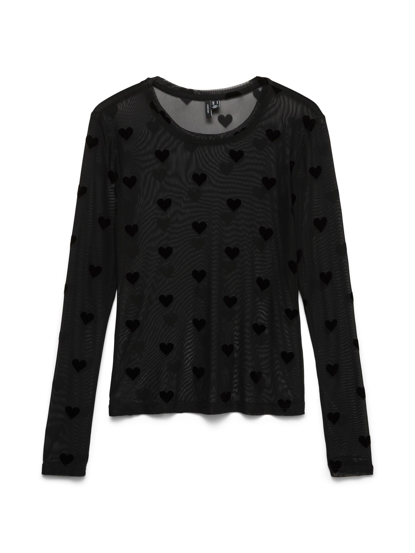 Vero Moda VMLOVA LS MESH TOP JRS NOOS Black/Nora 00119657-EKA26011400001203