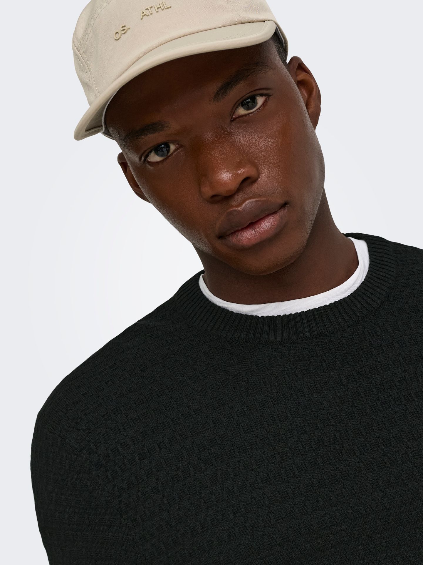 Only & Sons ONSLOUI LS STRUCTURE CREW REG NOOS Black/BLACK 2900168878047