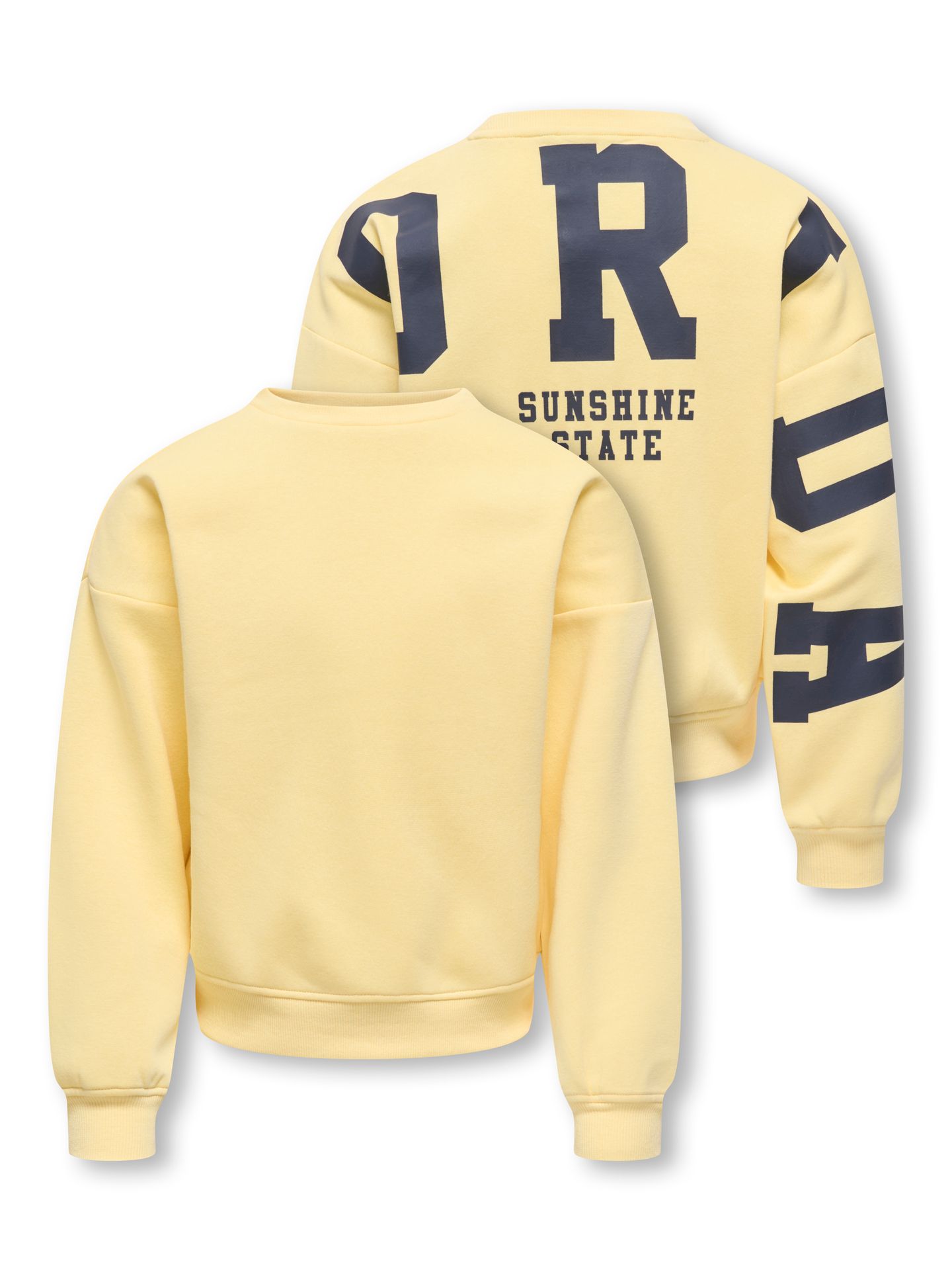 Only KOGSWEAT L/S BACK/SLEEVE PRINT SWT Mellow Yellow/Black/Tofu/Bracken/Ya 2900168887018