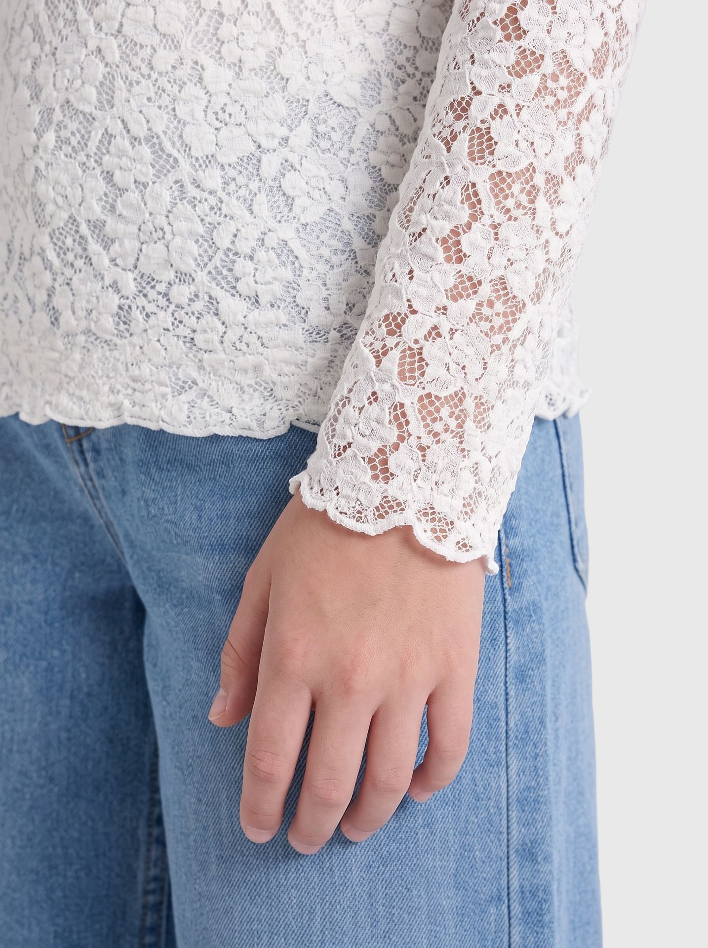 Kids Only KOGLEIKA LS LACE TOP JRS NOOS Cloud Dancer 2900170108033