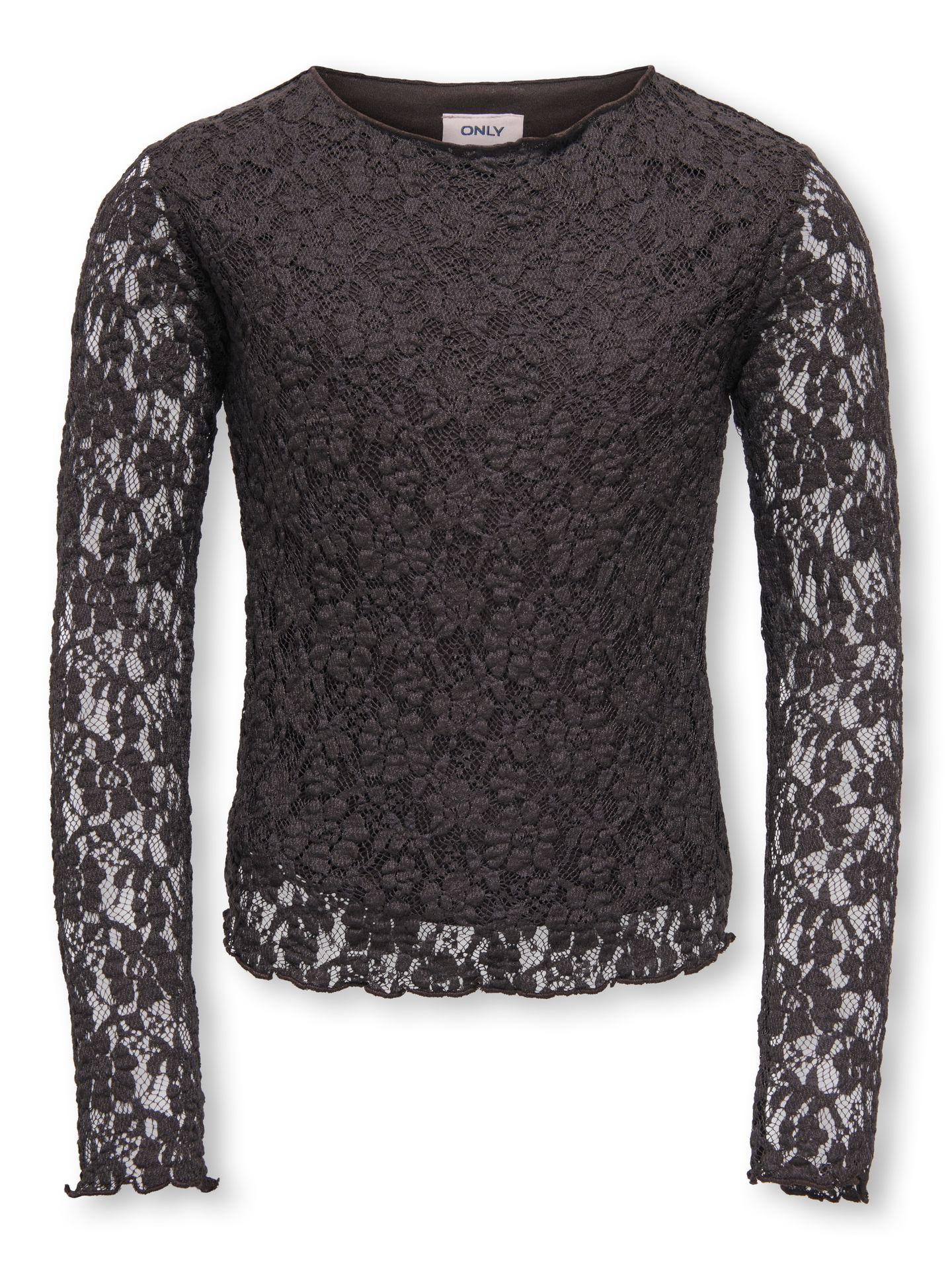 Only KOGLEIKA LS LACE TOP JRS NOOS Black Coffee 2900168889029