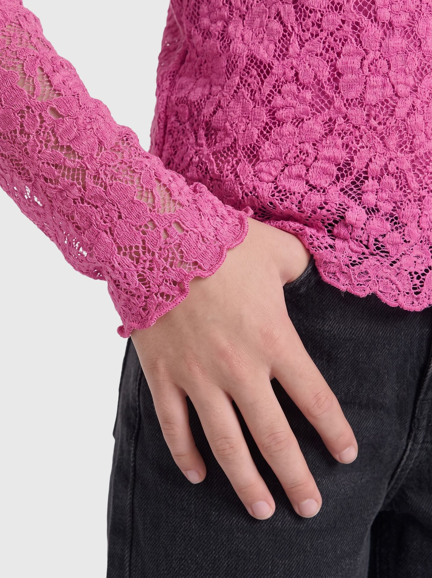 Kids Only KOGLEIKA LS LACE TOP JRS NOOS Fiji Flower 2900170109030