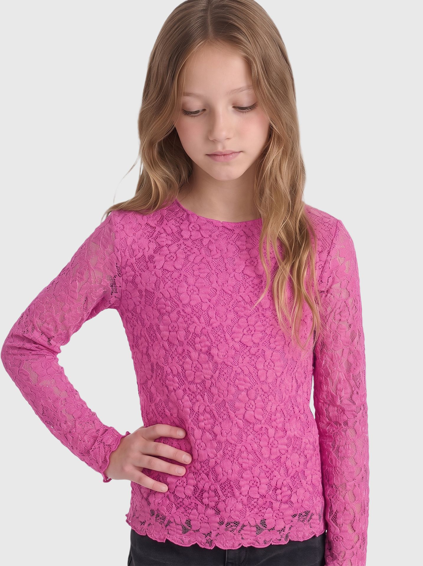 Kids Only KOGLEIKA LS LACE TOP JRS NOOS Fiji Flower 2900170109030