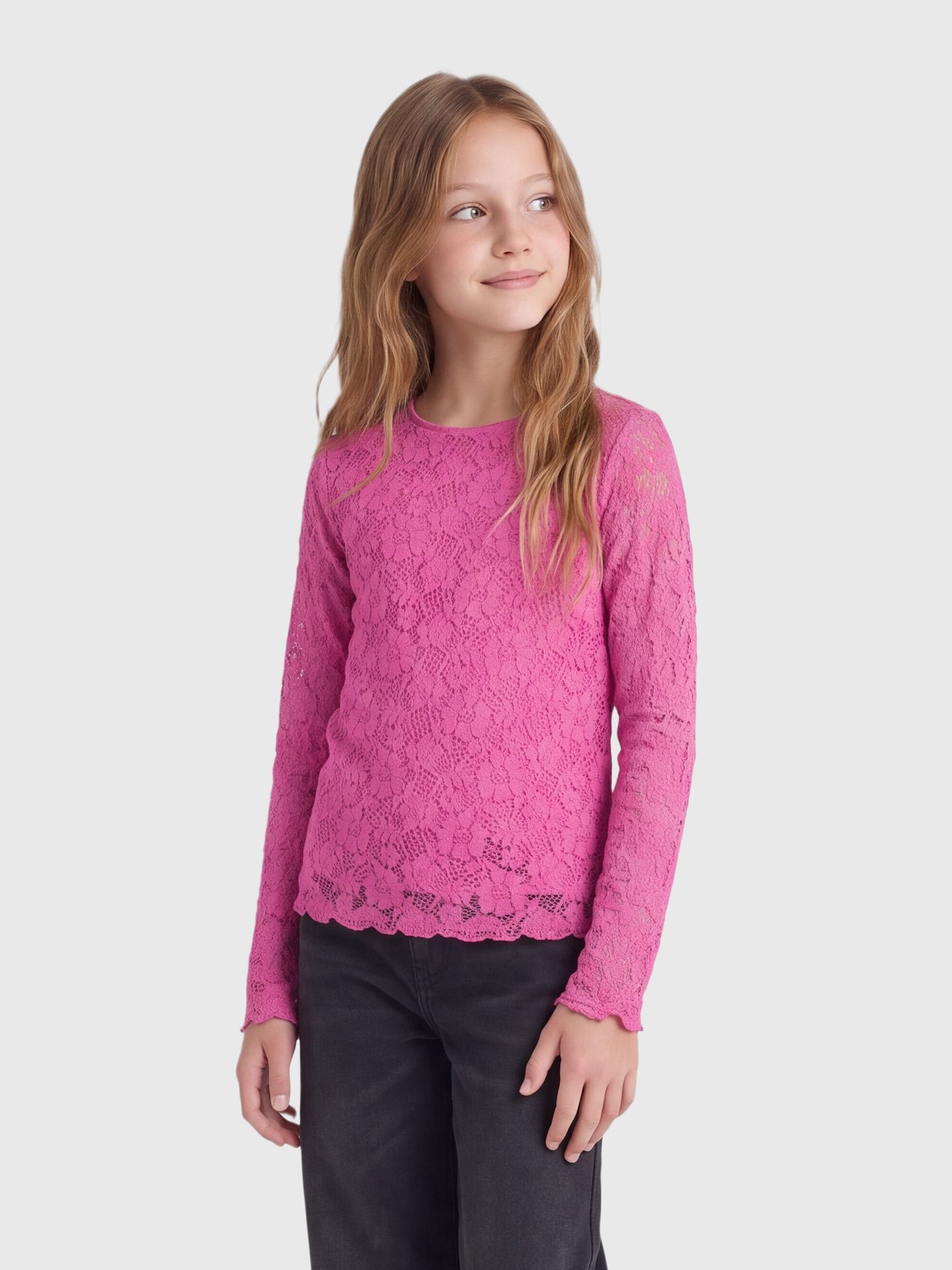 Kids Only KOGLEIKA LS LACE TOP JRS NOOS Fiji Flower 2900170109030