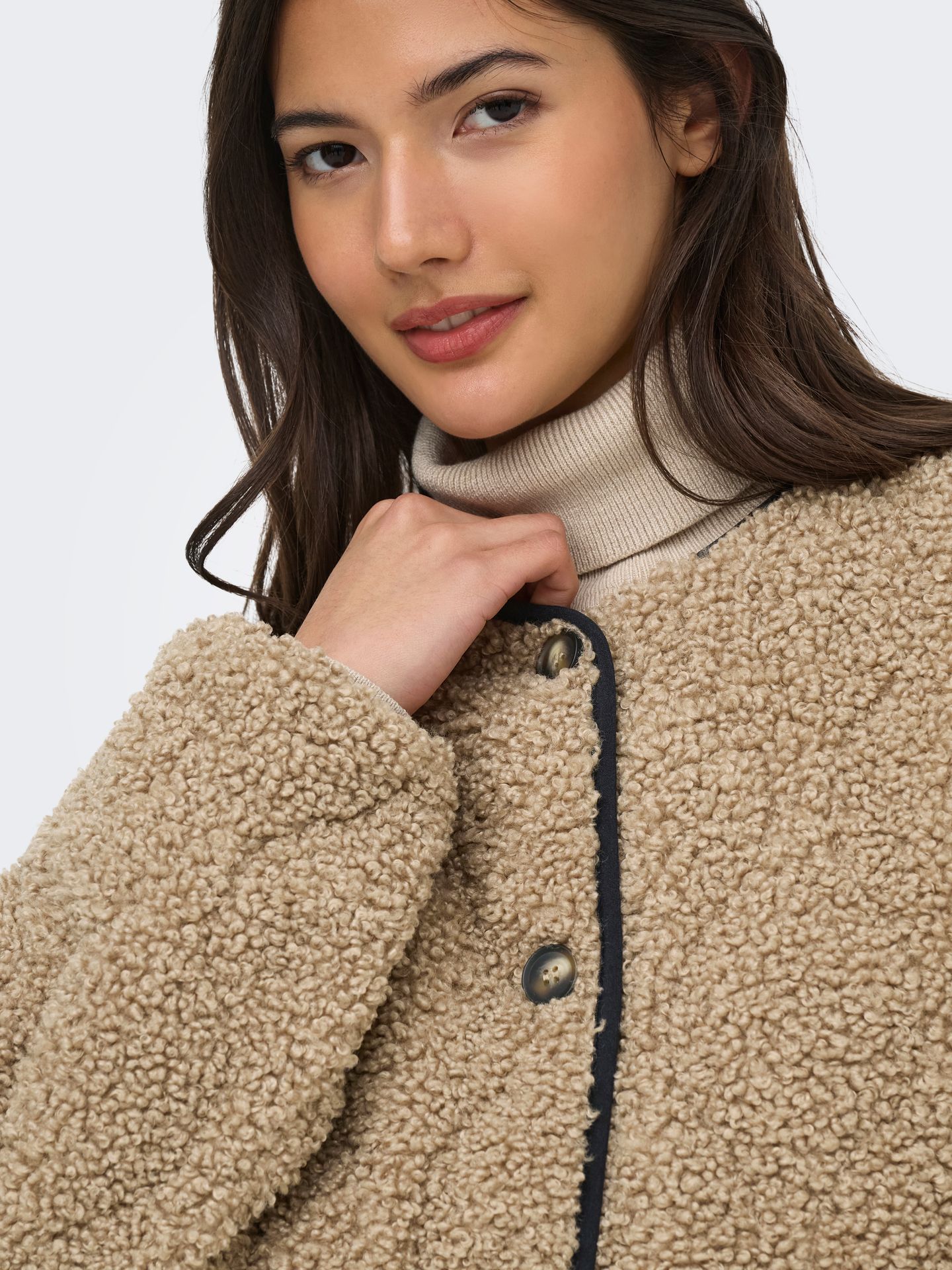Only ONLINES TEDDY JACKET CC OTW Tigers Eye/Black 2900168893026