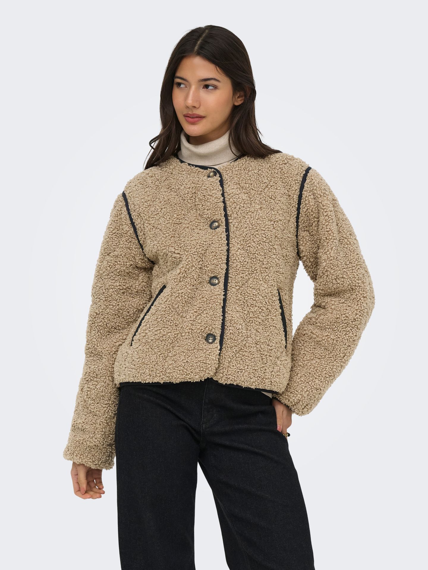 Only ONLINES TEDDY JACKET CC OTW Tigers Eye/Black 2900168893026