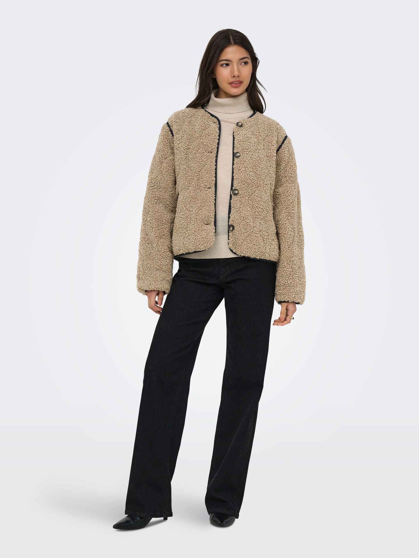 Only ONLINES TEDDY JACKET CC OTW Tigers Eye/Black 2900168893026