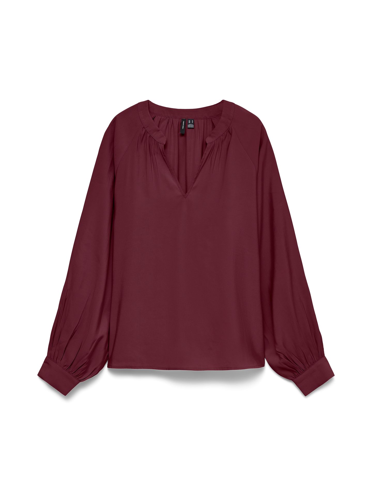 Vero Moda VMLOUISA LS TOP WVN NOOS Windsor Wine 00119666-EKA26011400003638