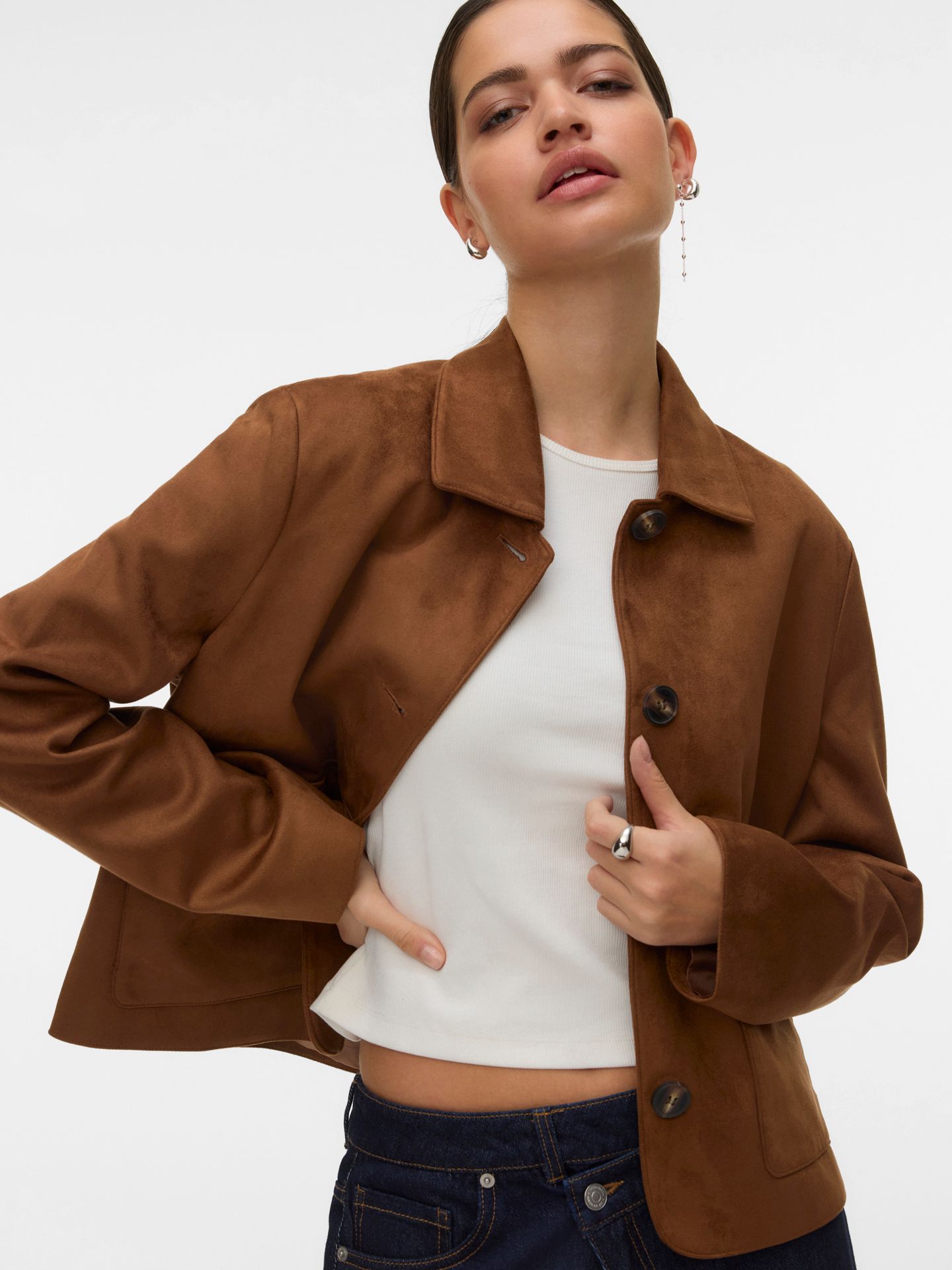 Vero Moda VMJOSE KELLY SHORT JACKET GA NOOS Cognac 00119667-EKA26011400002412