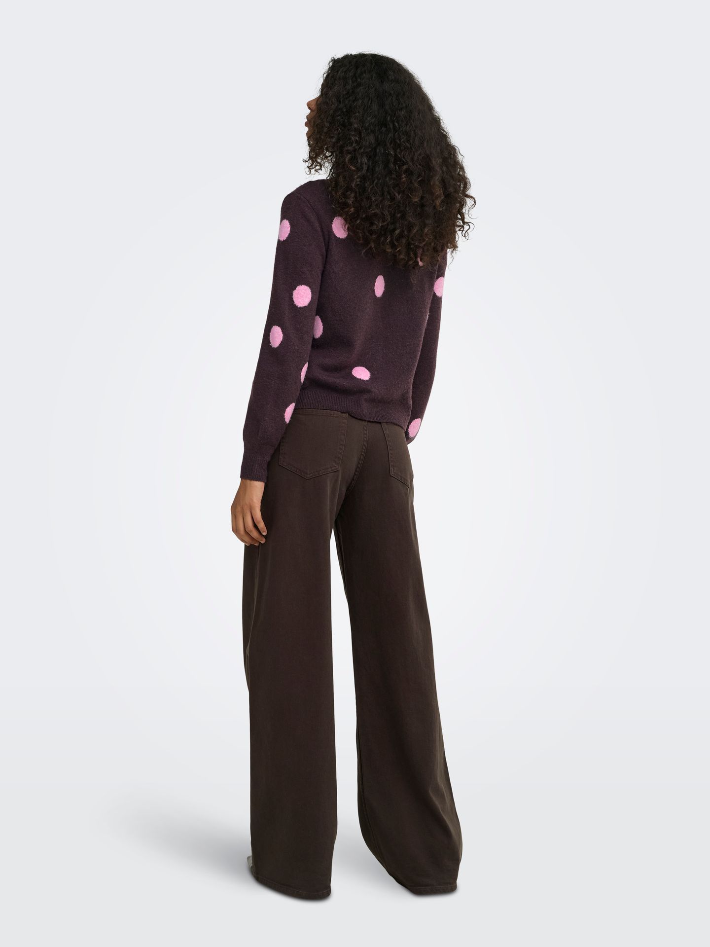 Only ONLRICA LS DETAIL V CARDI CC KNT Fudge/Begonia Pink/Mel/Dots 2900168901035