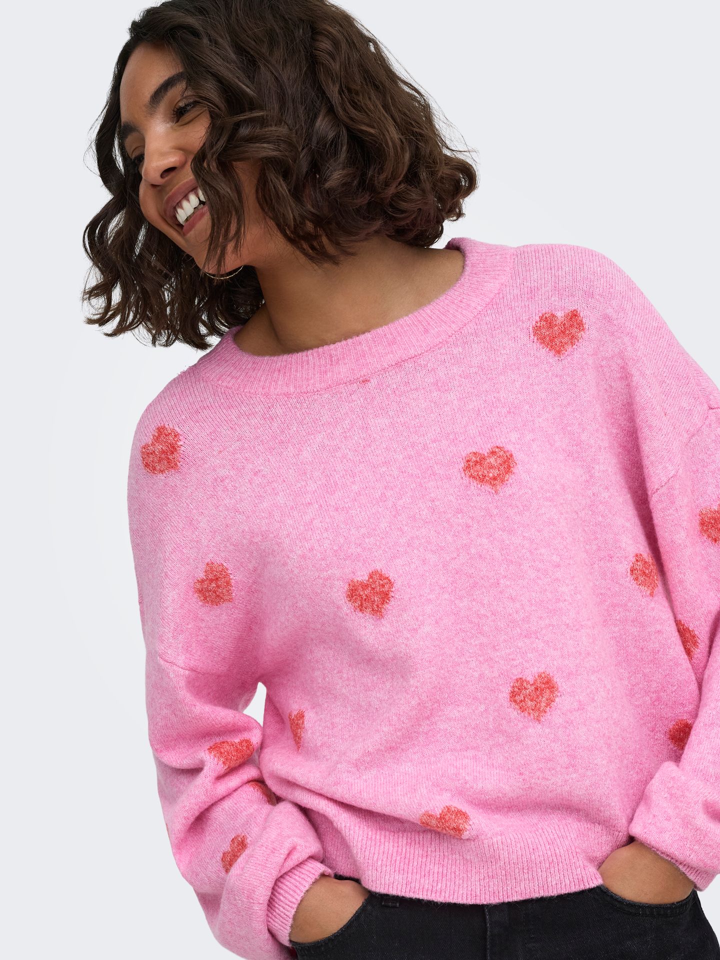 Only ONLRICA LS DETAIL O-NECK CC KNT Begonia Pink/Pirouette 2900168902025