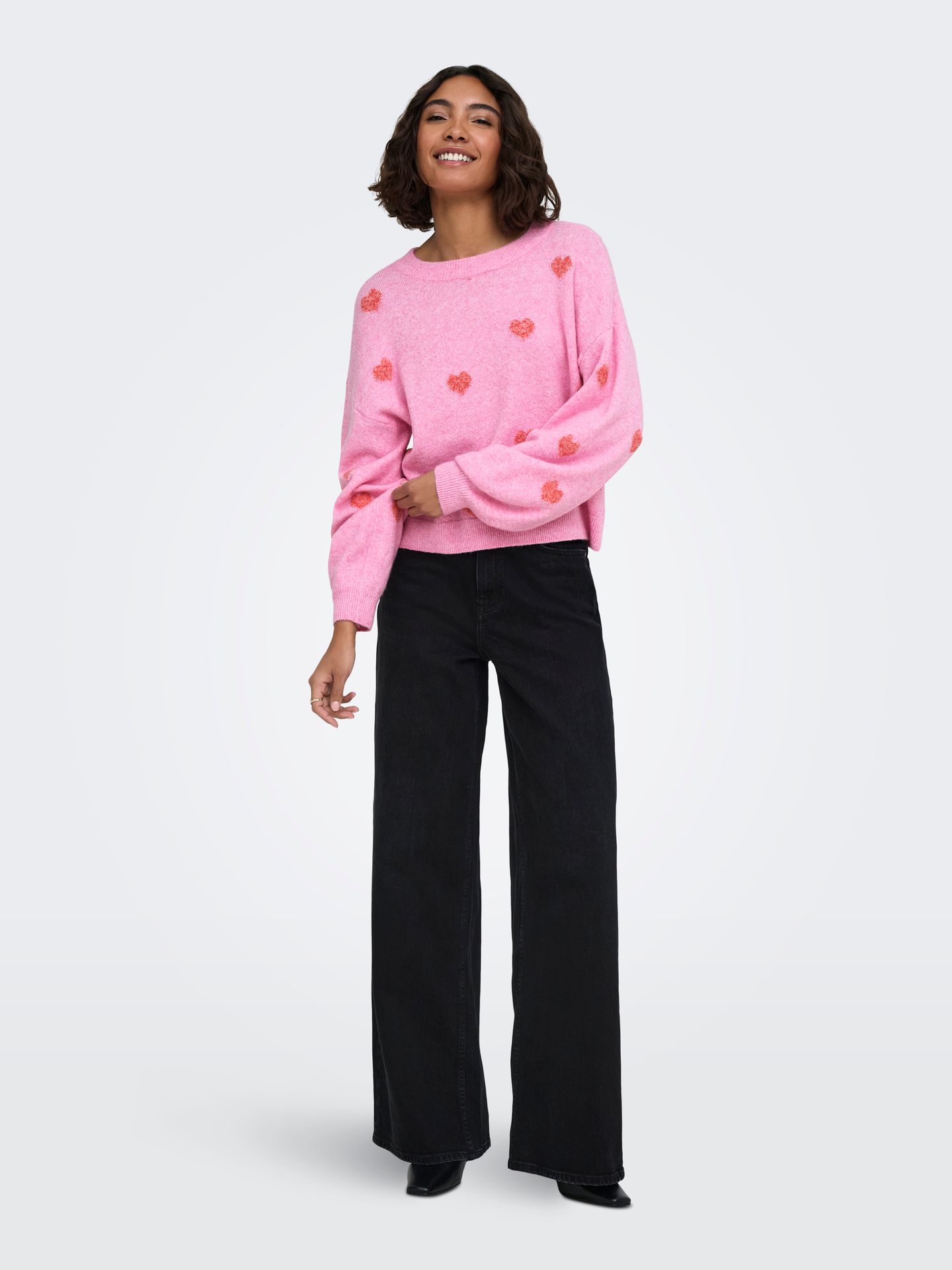 Only ONLRICA LS DETAIL O-NECK CC KNT Begonia Pink/Pirouette 2900168902025