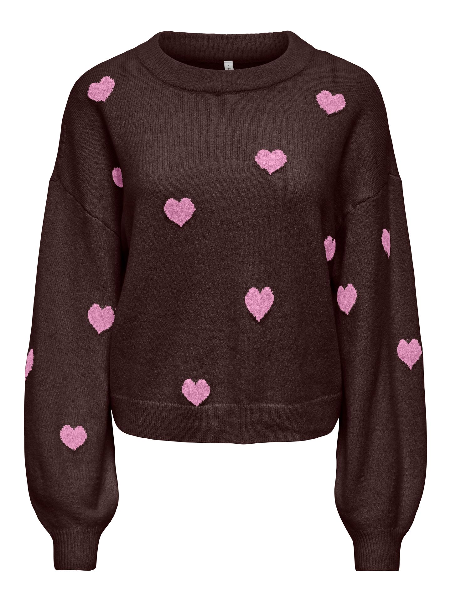 Only ONLRICA LS DETAIL O-NECK CC KNT Coffee Bean/Heart/Pastel Lavend/Mel 00119670-EKA26011400003711