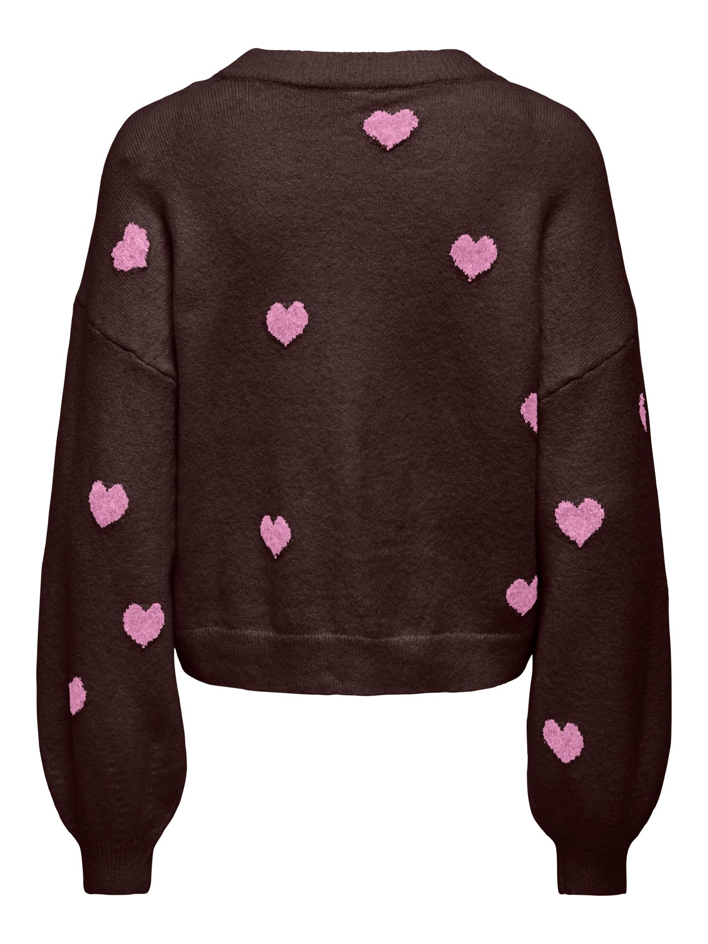 Only ONLRICA LS DETAIL O-NECK CC KNT Coffee Bean/Heart/Pastel Lavend/Mel 2900168904029