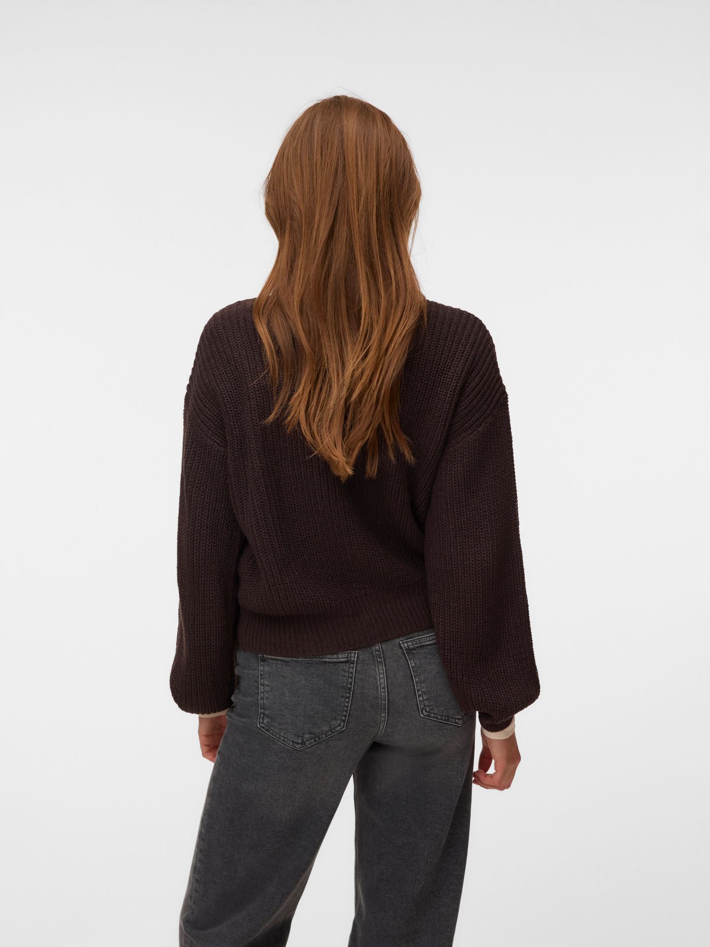 Vero Moda VMLEA LS O-NECK CARDIGAN NOOS Chocolate Torte 2900168931025