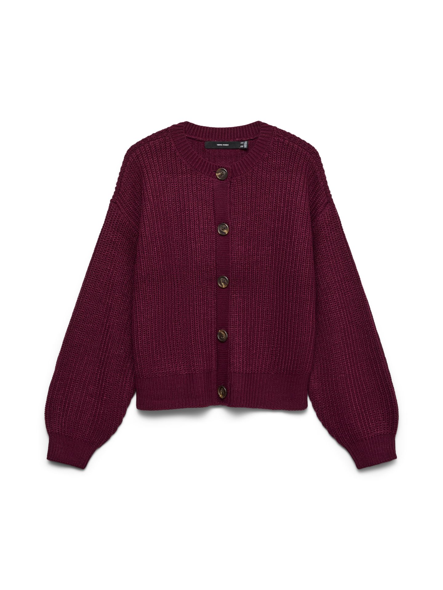 Vero Moda VMLEA LS O-NECK CARDIGAN NOOS Windsor Wine 00119672-EKA26011400003638
