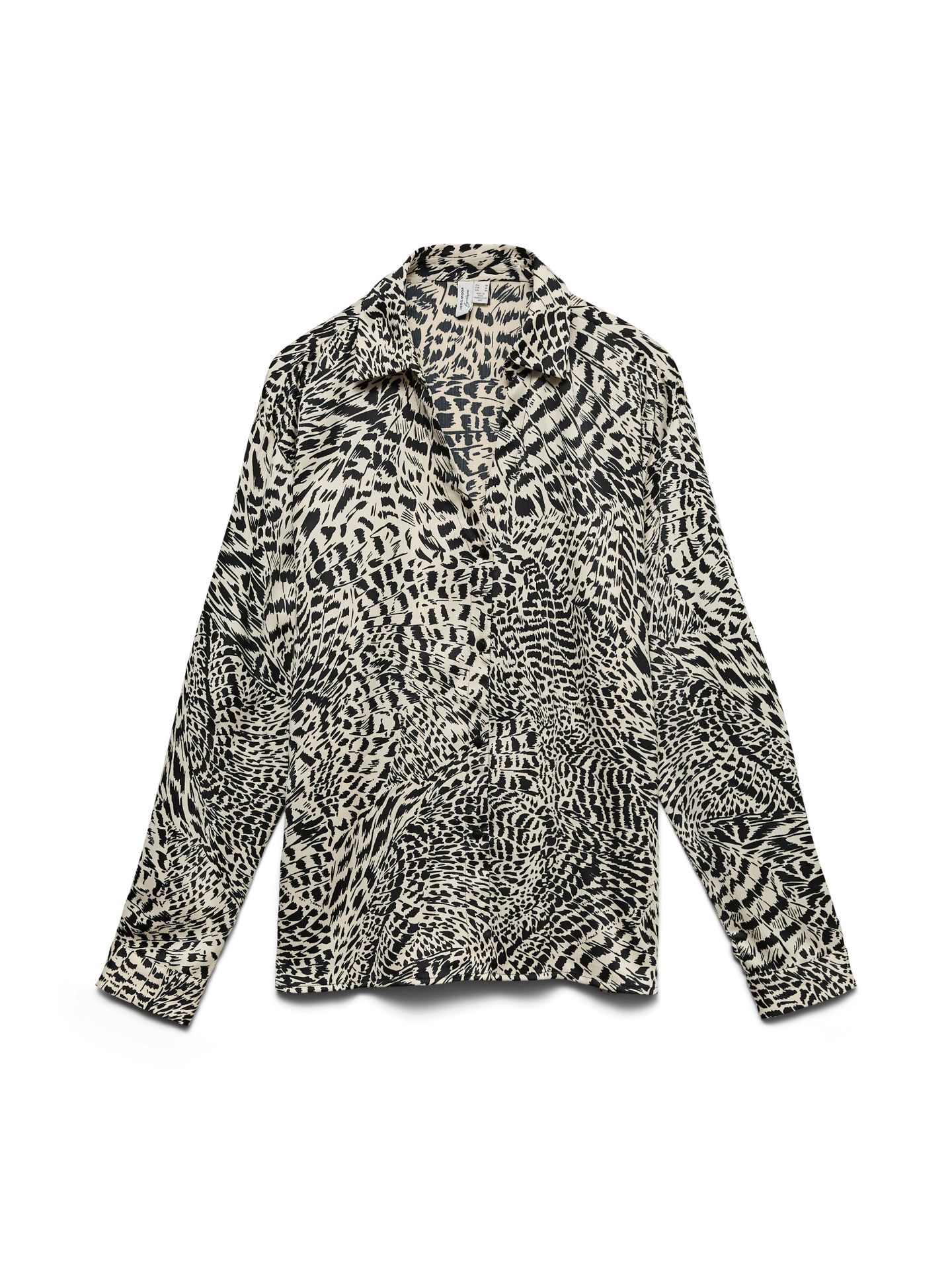 Vero Moda VMLYRIC LS SHIRT WVN BTQ Oatmeal/Black 00119673-EKA26011400001342