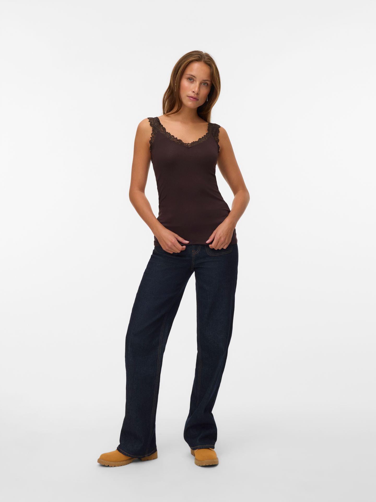 Vero Moda VMROSA SL TOP JRS NOOS Chocolate Torte 2900168912024