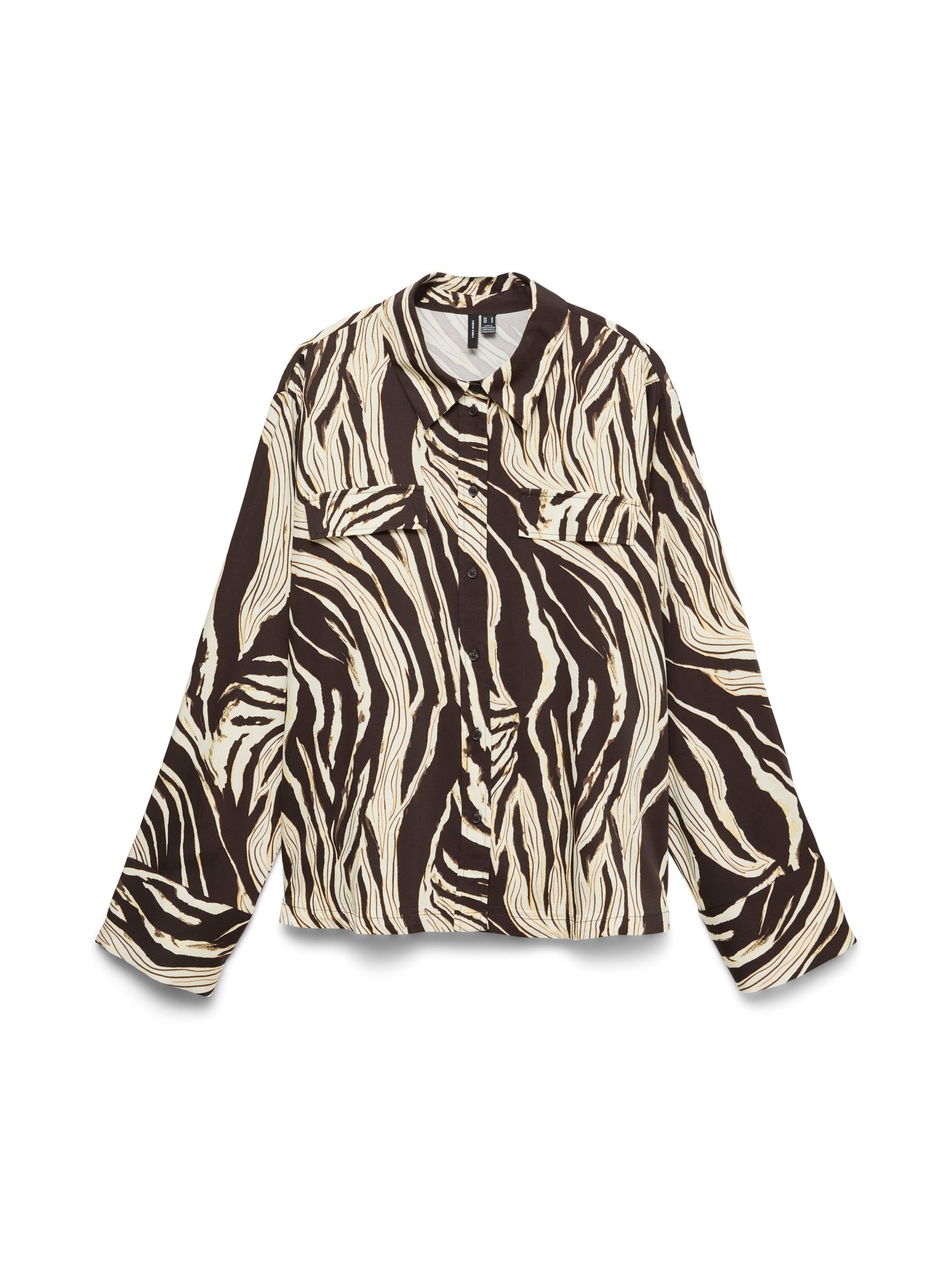 Vero Moda VMEVA NORMA LS SHIRT WVN Chocolate Torte/MELANGE 00119678-EKA26011400003157