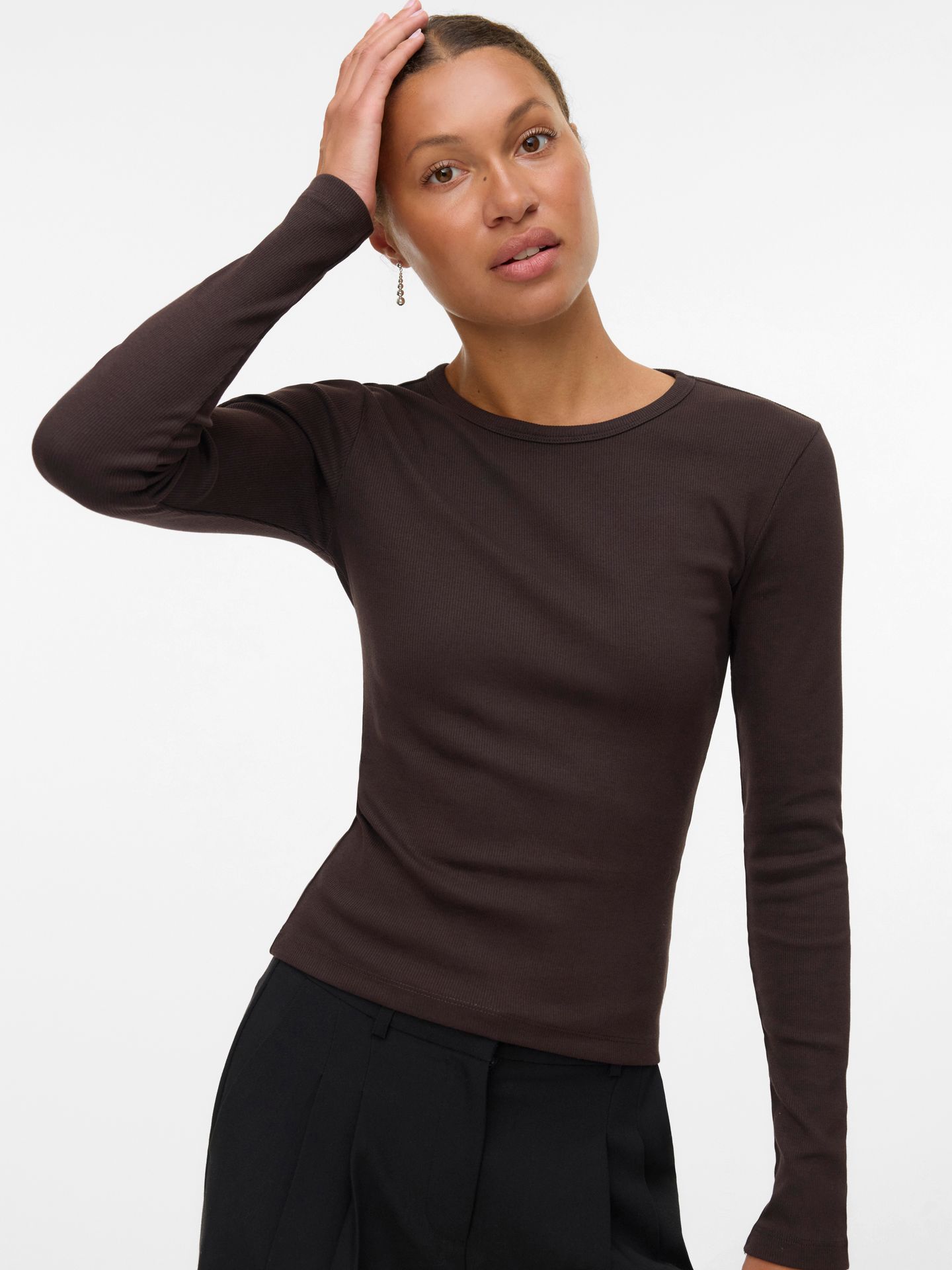 Vero Moda VMCHLOE LS SHORT TOP JRS NOOS Chocolate Torte 00119679-EKA26011400003061