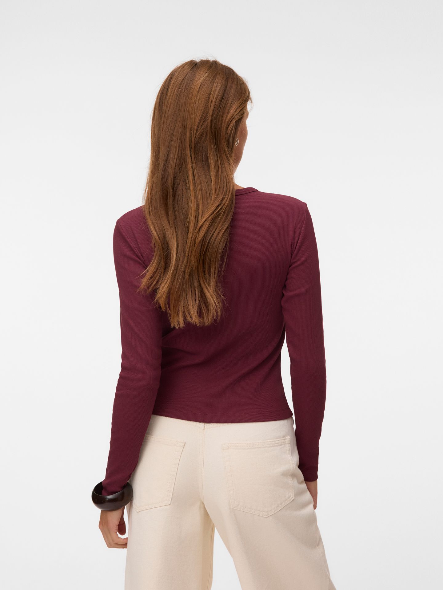 Vero Moda VMCHLOE LS SHORT TOP JRS NOOS Windsor Wine 2900168921033