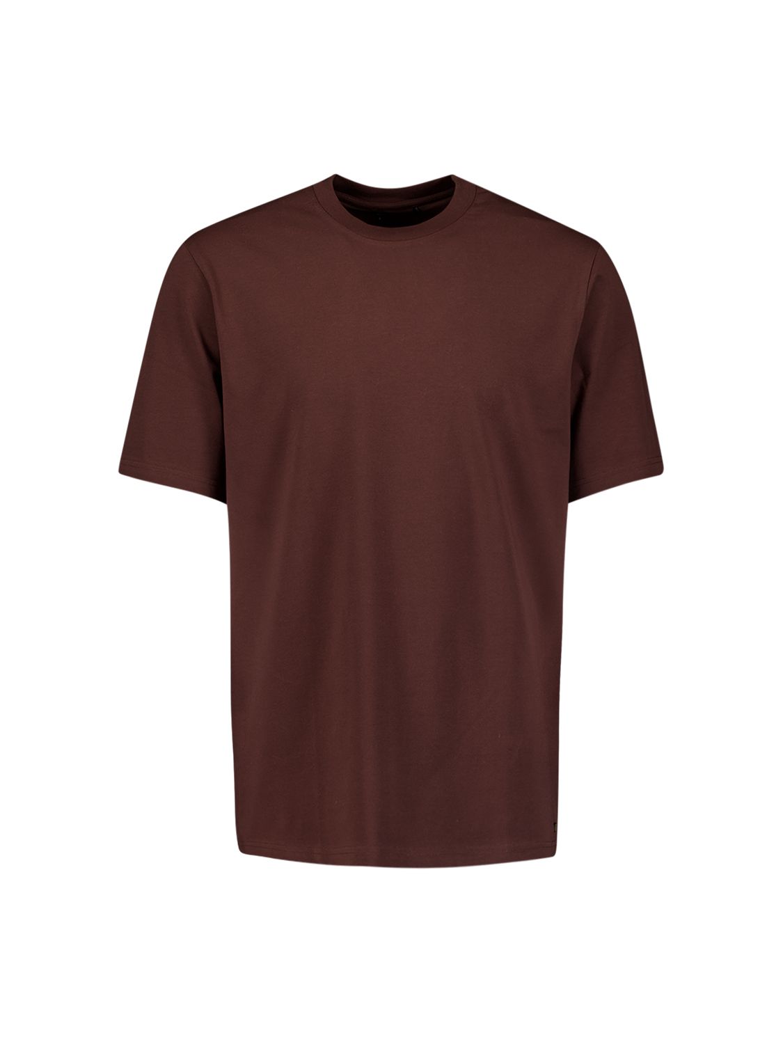 No Excess T-Shirt Crewneck Solid Basic Stretch 042 dark brown 00119682-EKA14000100000113