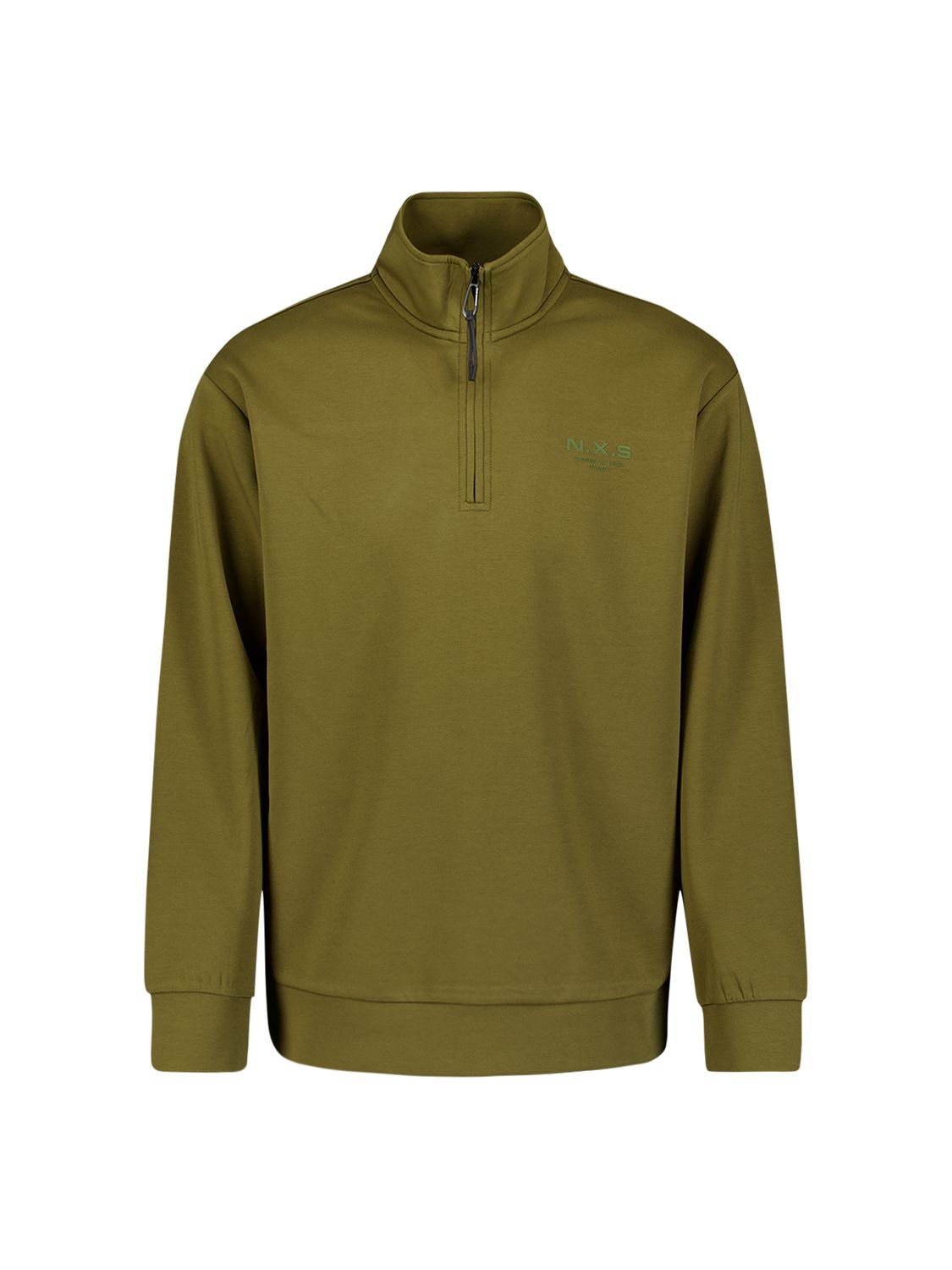 No Excess Sweater Half Zip 152 moss 00119683-EKA14000100000114