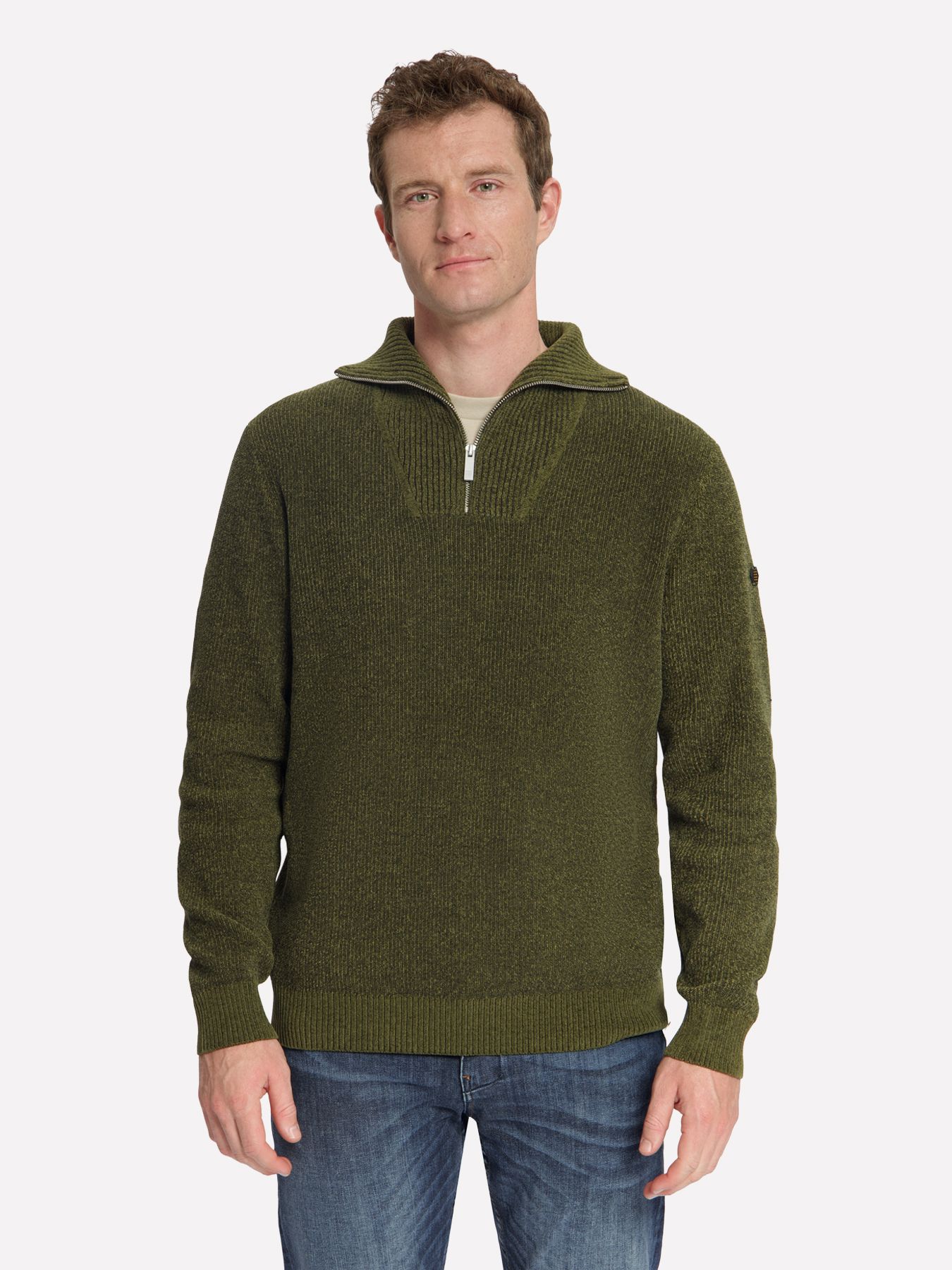 No Excess Pullover Half Zip High Neck Light Weight Chenille 152 moss 00119685-EKA14000100000114