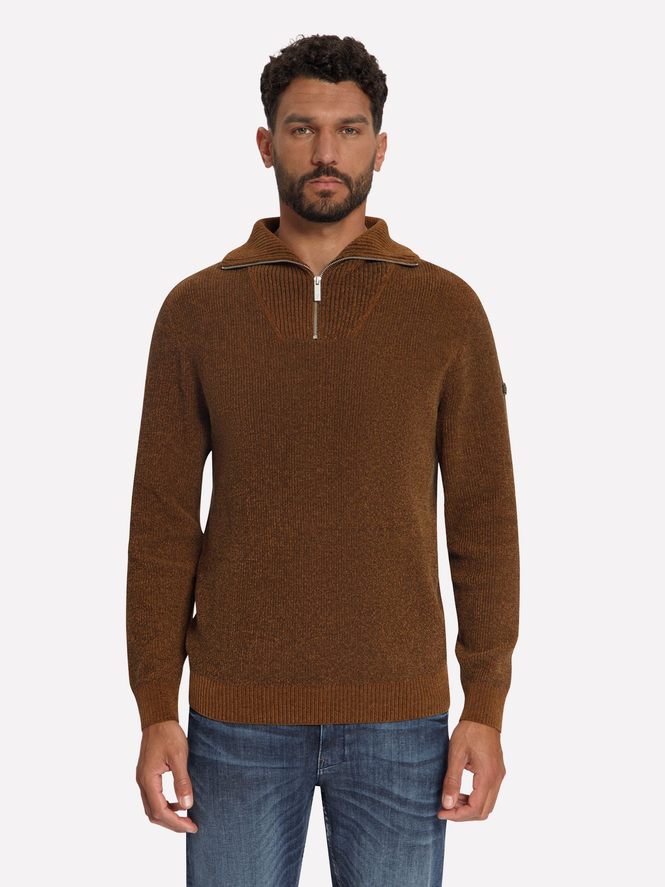 No Excess Pullover Half Zip High Neck Light Weight Chenille 048 caramel 00119685-EKA14000100000116