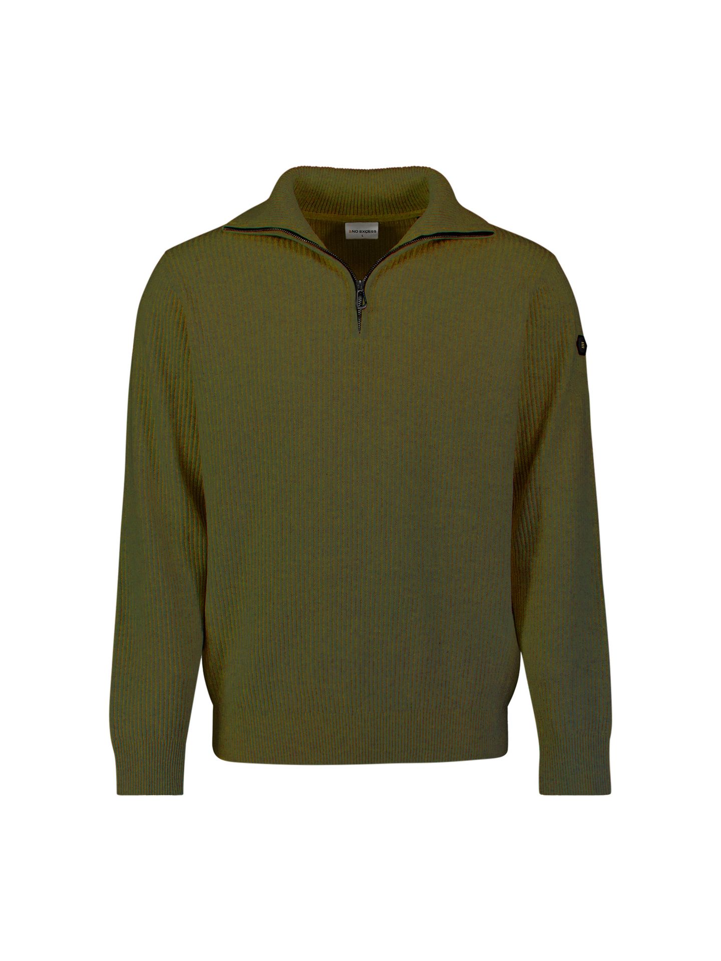 No Excess Pullover Half Zip Wing Collar Tuck Stitch 152 moss 00119687-EKA14000100000114