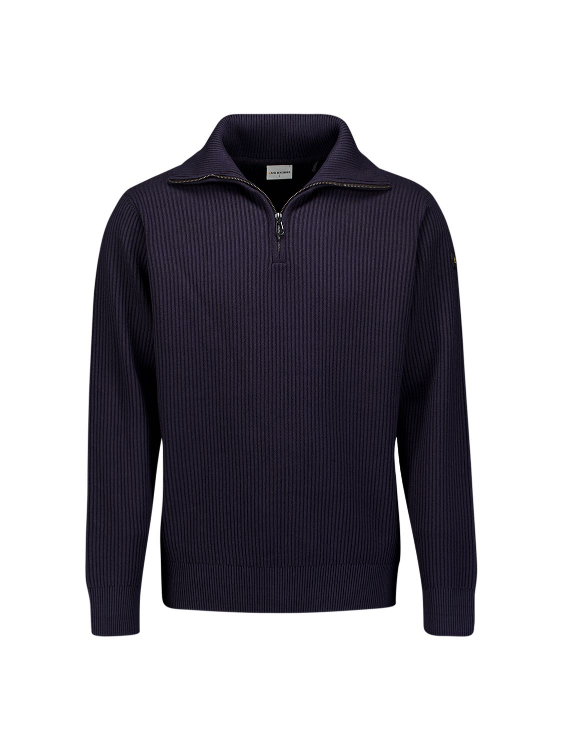 No Excess Pullover Half Zip Wing Collar Tuck Stitch 178 dark night 00119687-EKA14000100000115