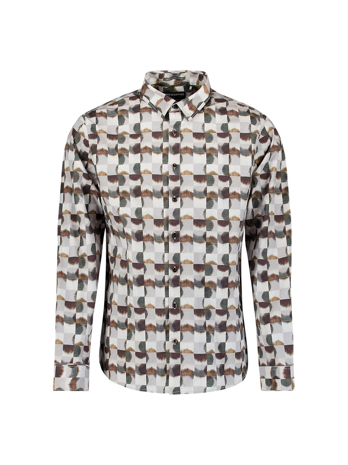 No Excess Shirt Stretch Allover Printed 048 caramel 00119690-EKA14000100000116