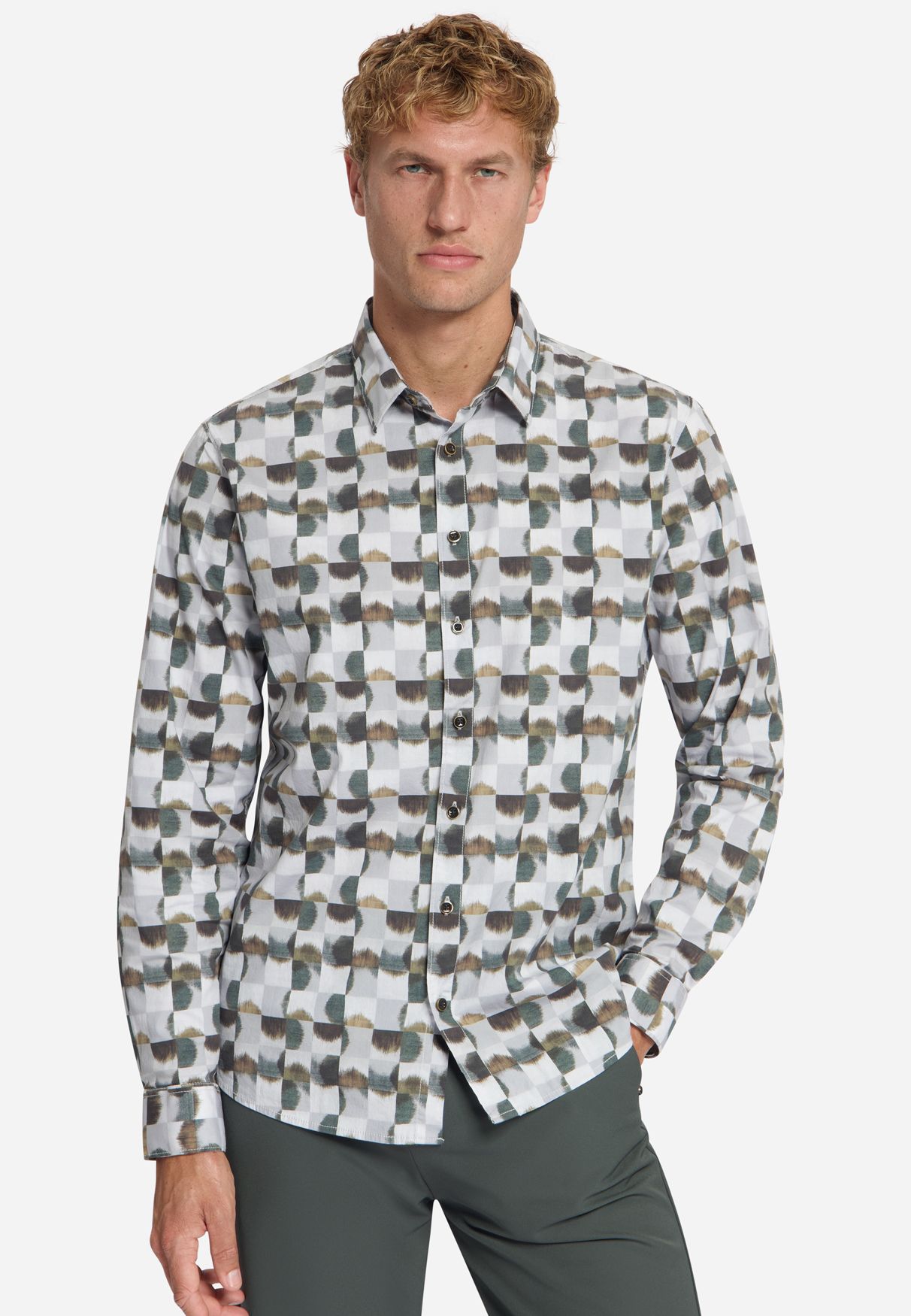No Excess Shirt Stretch Allover Printed 048 caramel 2900168950064