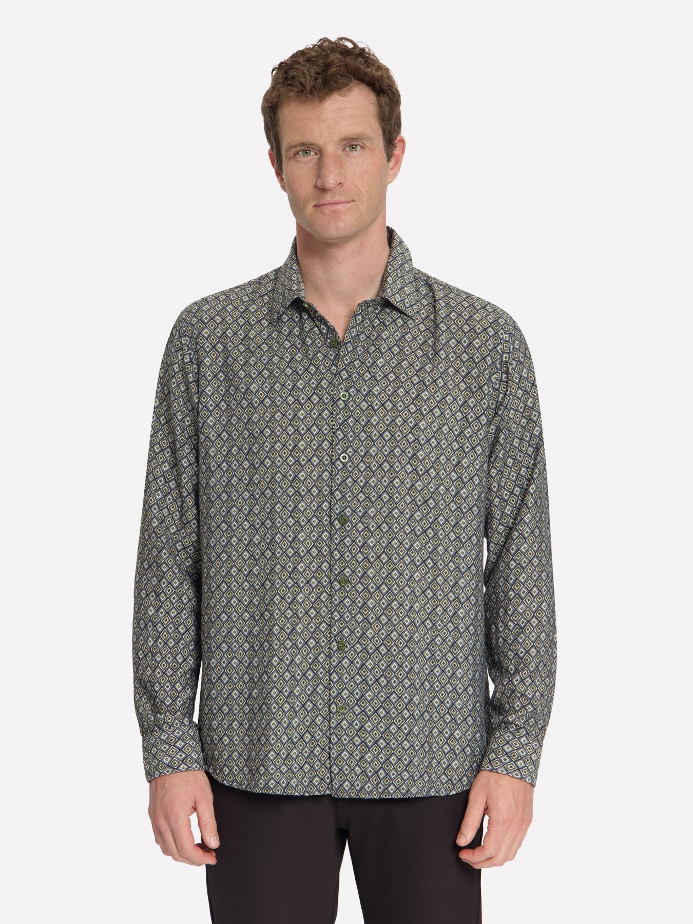 No Excess Shirt Allover Printed 152 moss 00119691-EKA14000100000114