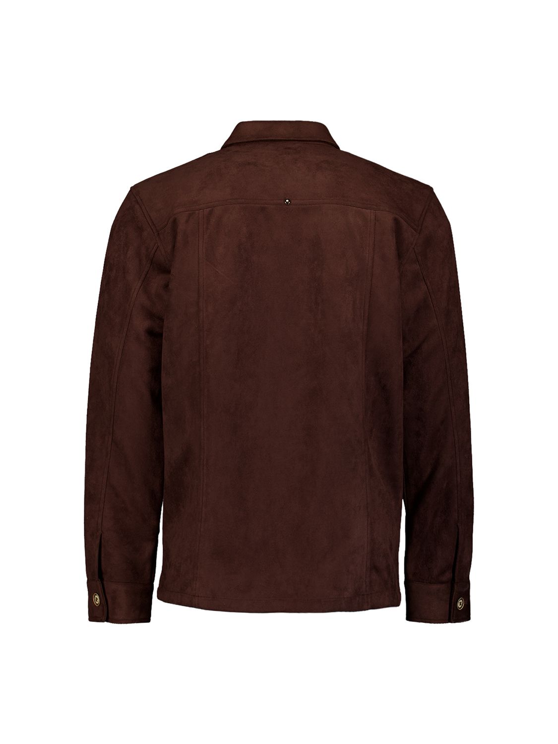 No Excess Overshirt Full Button Suede 042 dark brown 2900168954086