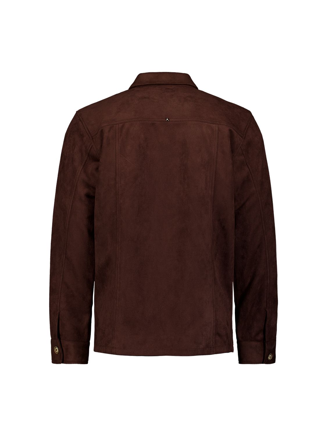 No Excess Overshirt Full Button Suede 042 dark brown 2900168954086