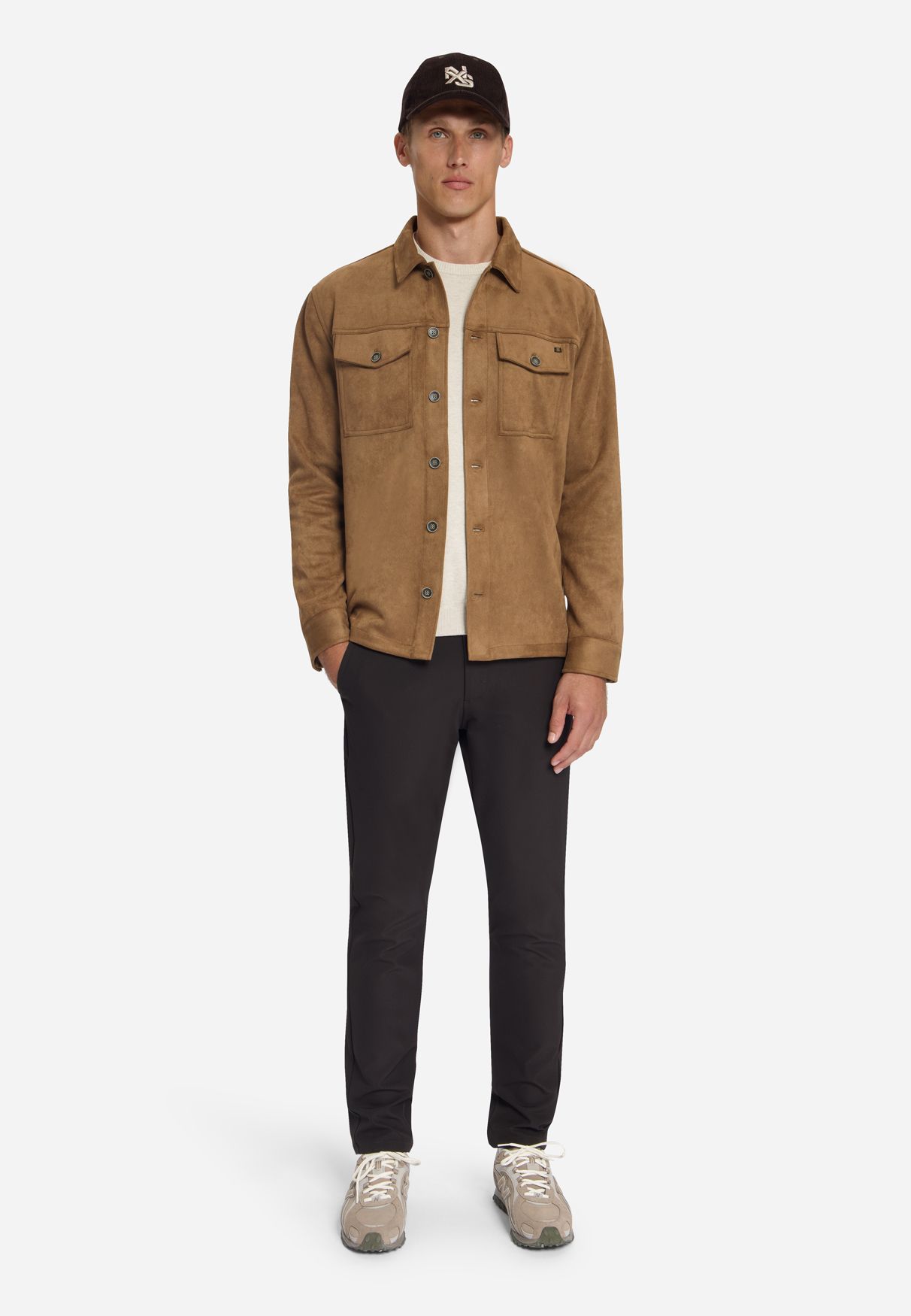 No Excess Overshirt Full Button Suede 048 caramel 2900172548042