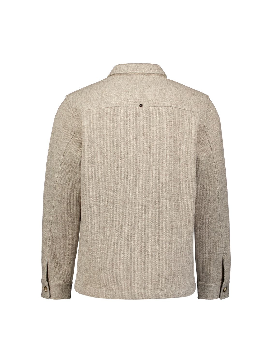 No Excess Overshirt Full Button Solid Jac and Chest Pockets 122 cement 2900168955045