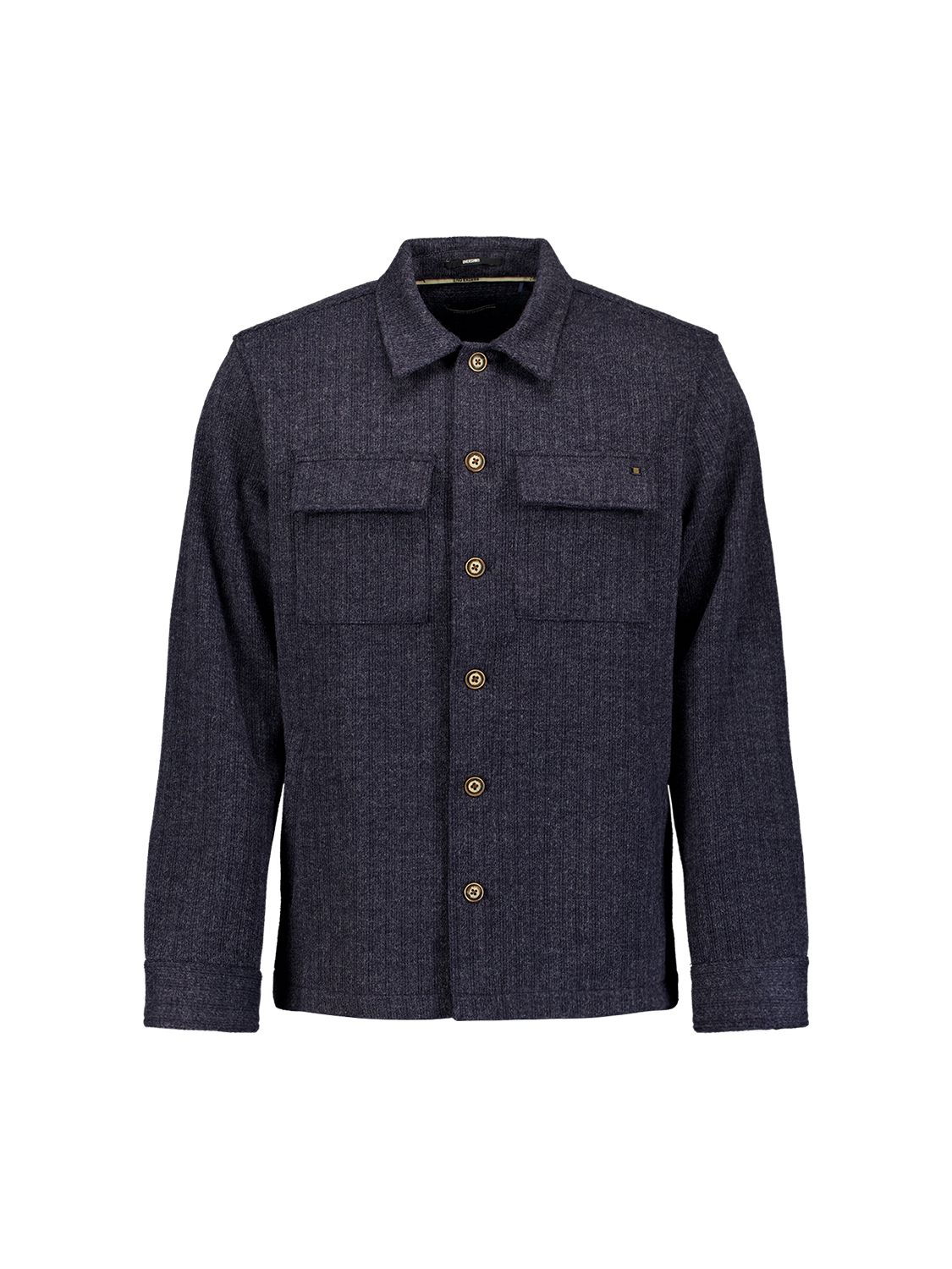 No Excess Overshirt Full Button Solid Jac and Chest Pockets 178 dark night 2900168956080