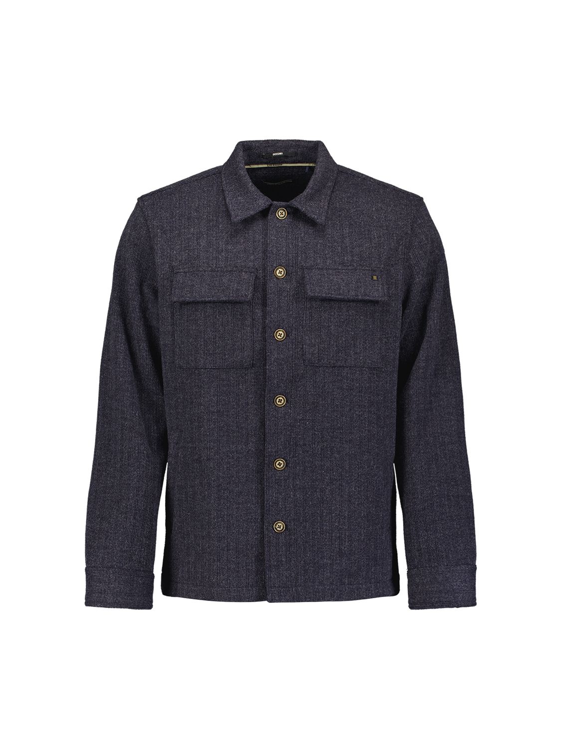 No Excess Overshirt Full Button Solid Jac and Chest Pockets 178 dark night 2900168956080