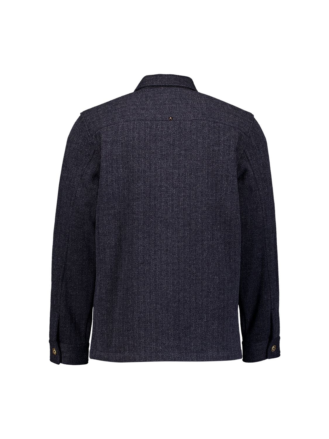 No Excess Overshirt Full Button Solid Jac and Chest Pockets 178 dark night 2900168956080